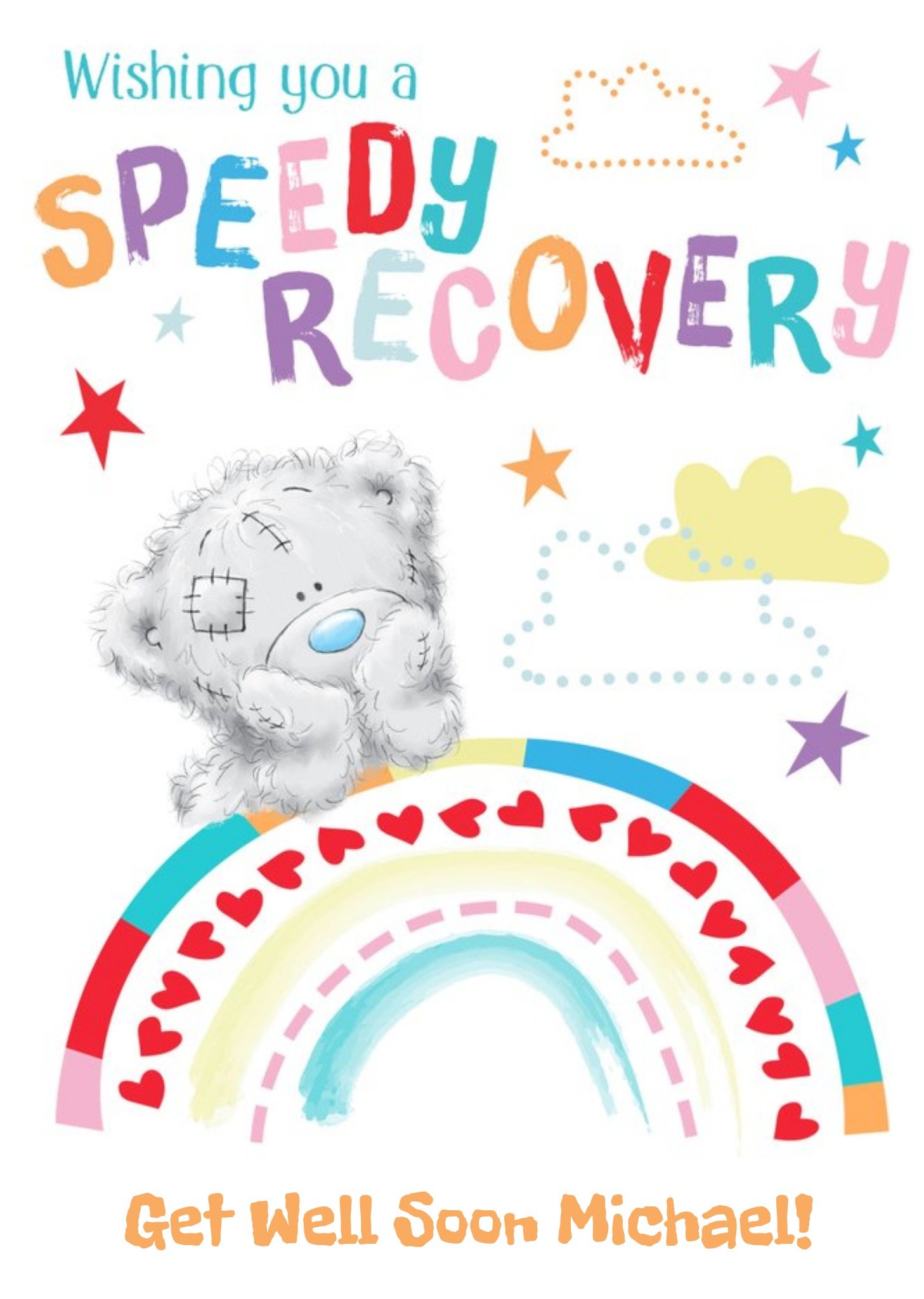 Me To You Speedy Recovery Get Well Soon Tatty Teddy Card Ecard