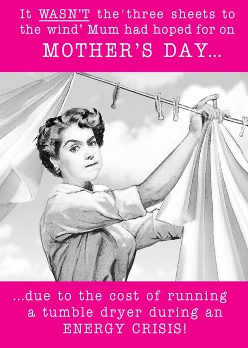 Energy Crisis Vintage Style Mother's Day Card