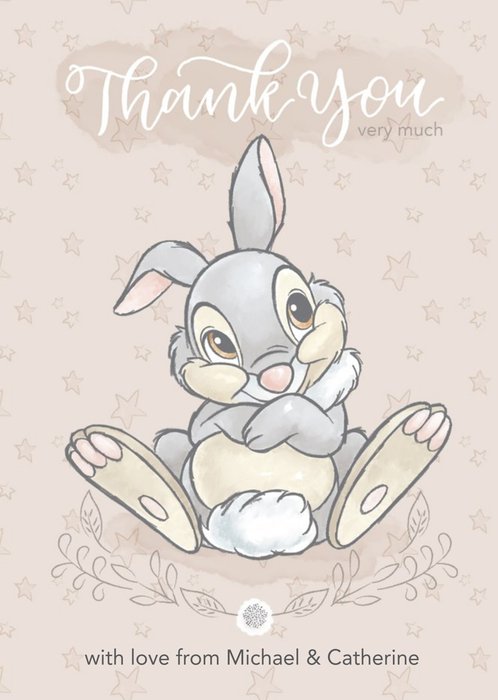 Disney Baby Personalised Thumper Thank You Card