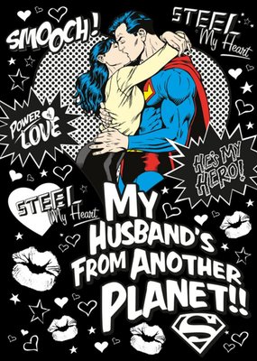 Superman My Husband's From Another Planet Valentines Day Card