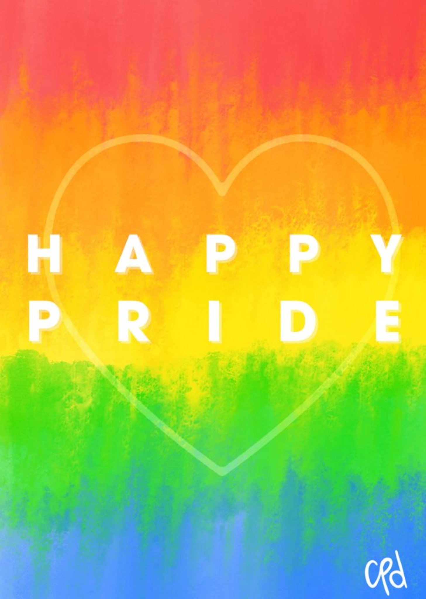 Bright Rainbow Design Happy Pride Card Ecard