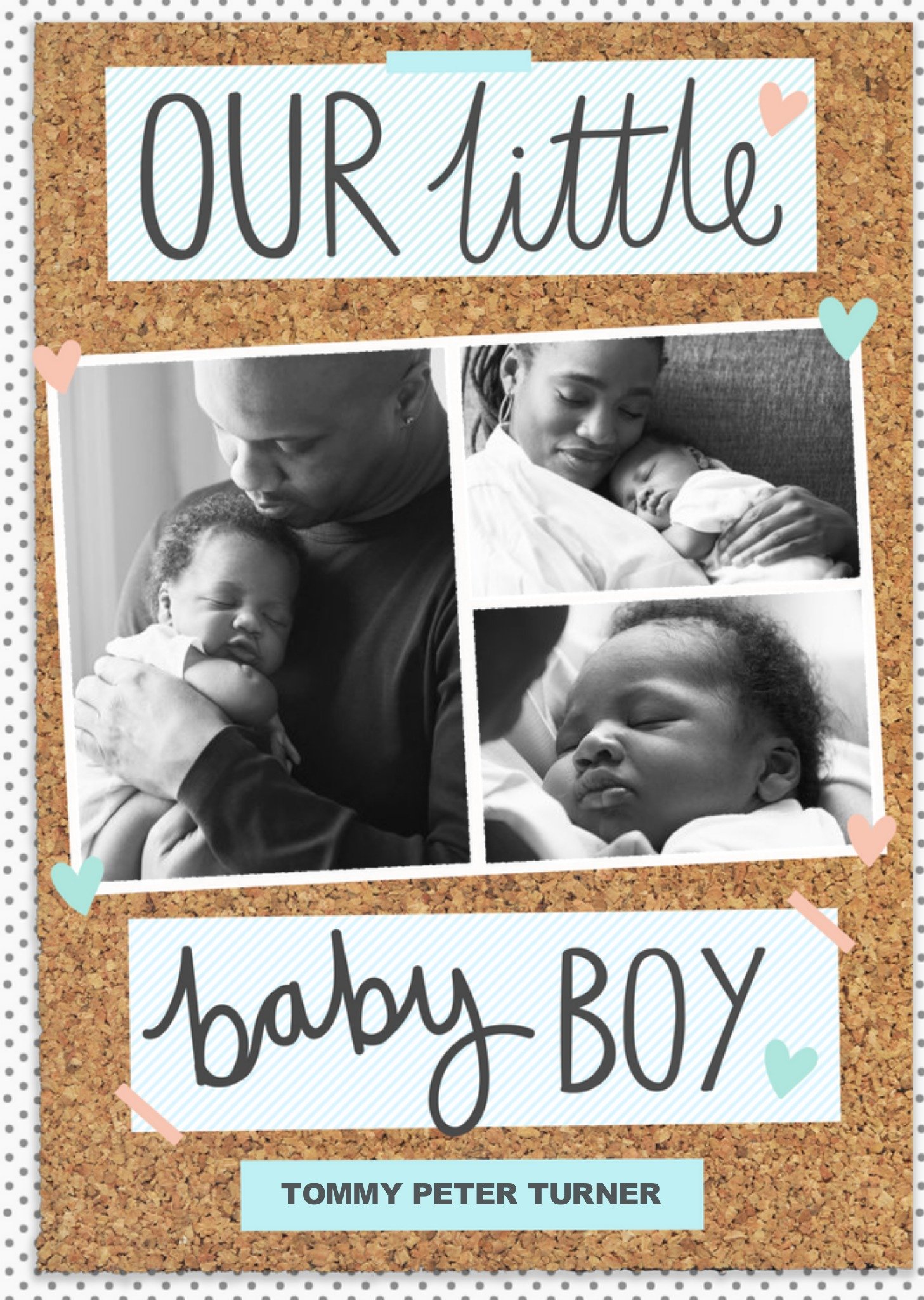 Pinboard Little Baby Boy Photo Upload Card Ecard