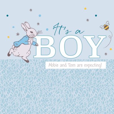 Peter Rabbit Gender Reveal It's A Boy Card