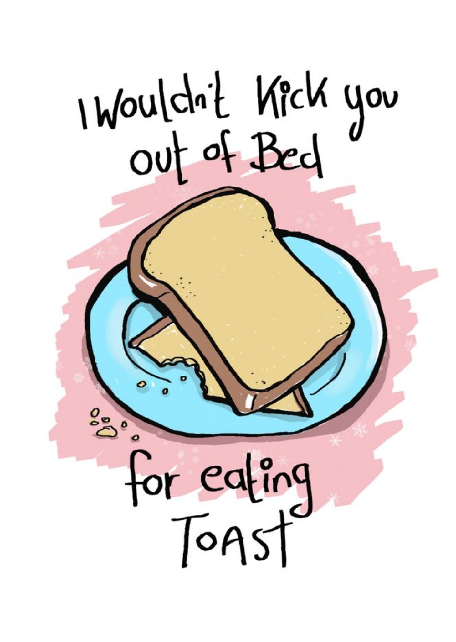 Moonpig Illustrated Toast Valentines Day Card, Large