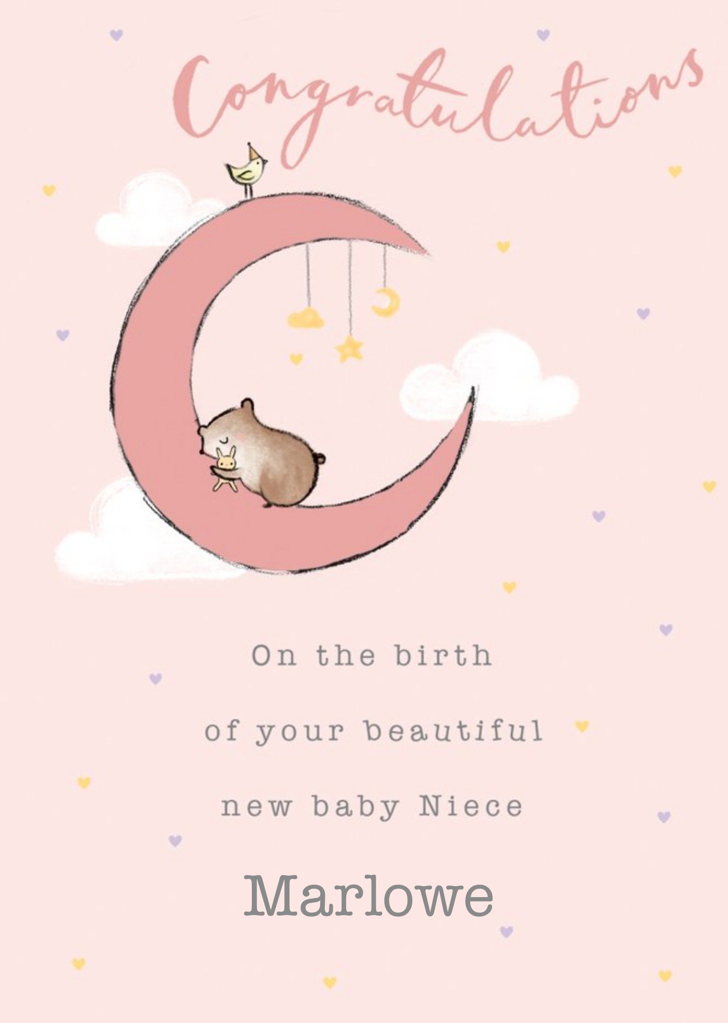 Clintons Illustration Moon Cute New Baby Card Ecard