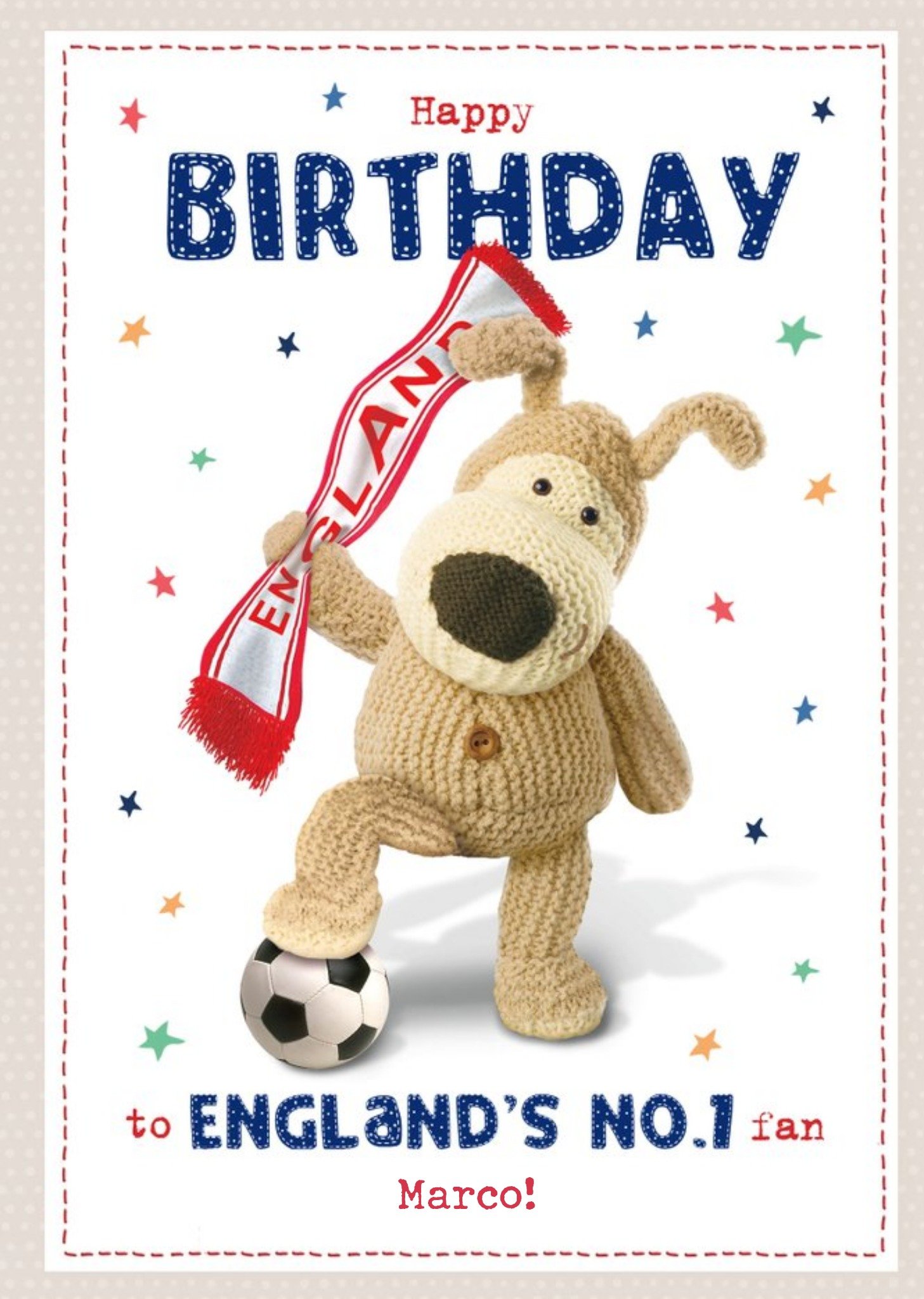 Boofle To England's No.1 Fan Card, Large