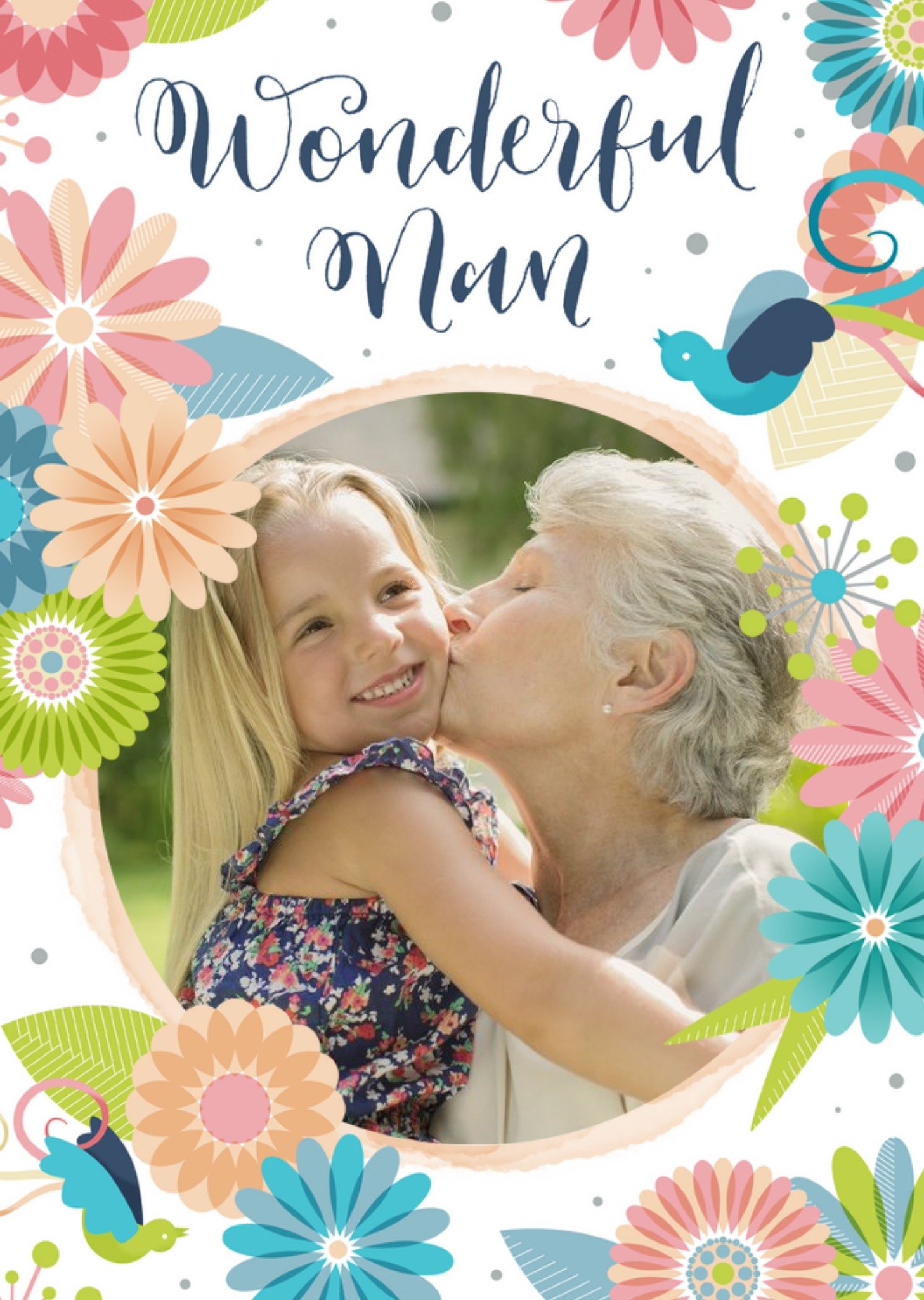 Moonpig Mother's Day Card - Wonderful Nan - Photo Upload Card, Large