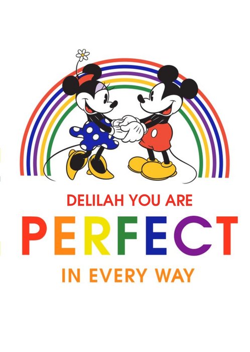 Disney Mickey Mouse Perfect In Every Way Pride Card