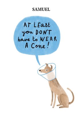 Illustrative Dog Editable Get Well Card