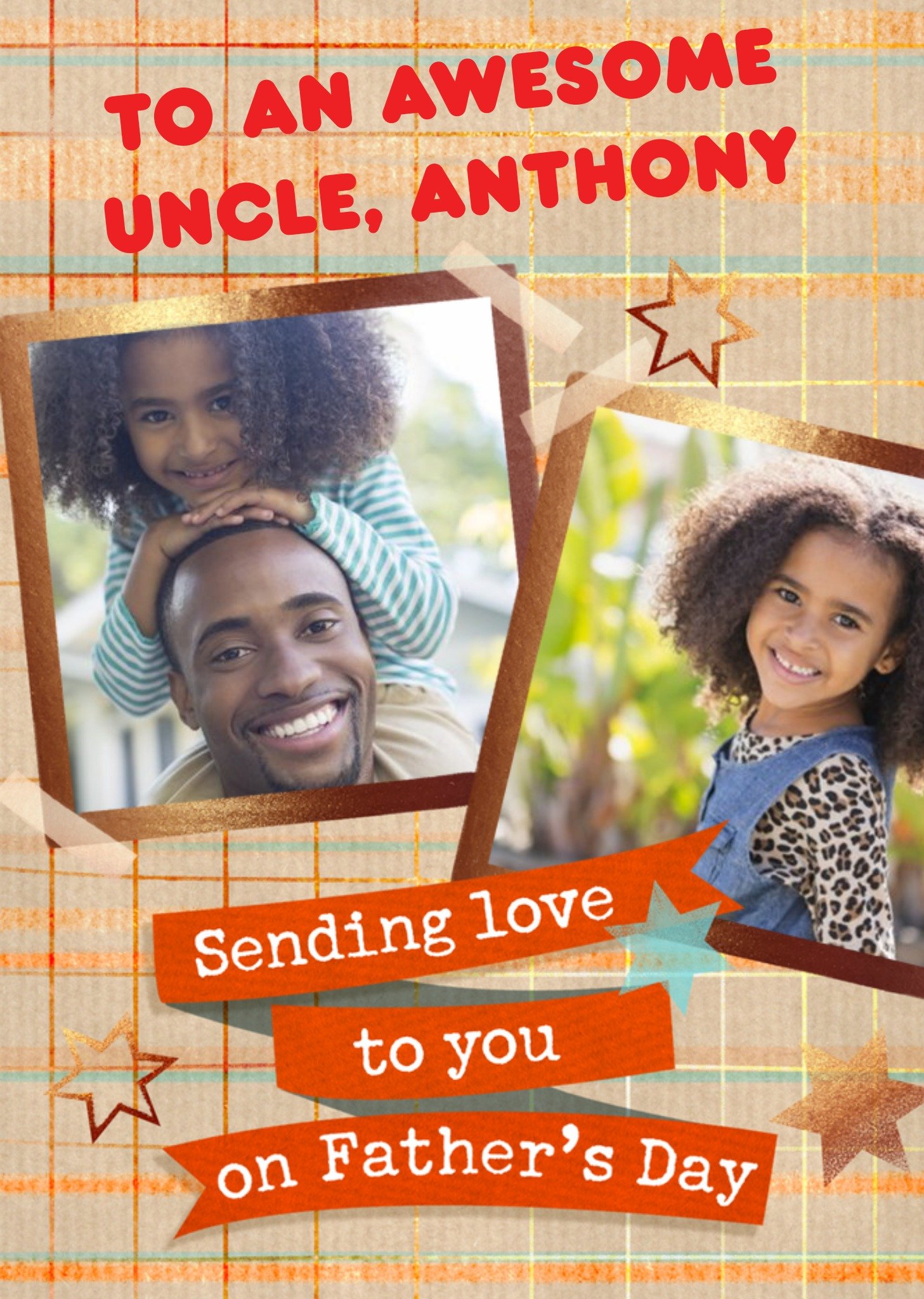 Awesome Uncle Sending Love Photo Upload Father's Day Card Ecard