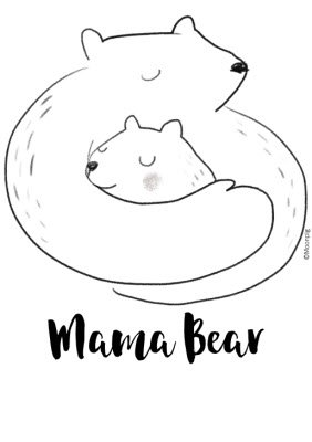 Cute Ilustration Personalised Mama Bear T-Shirt
