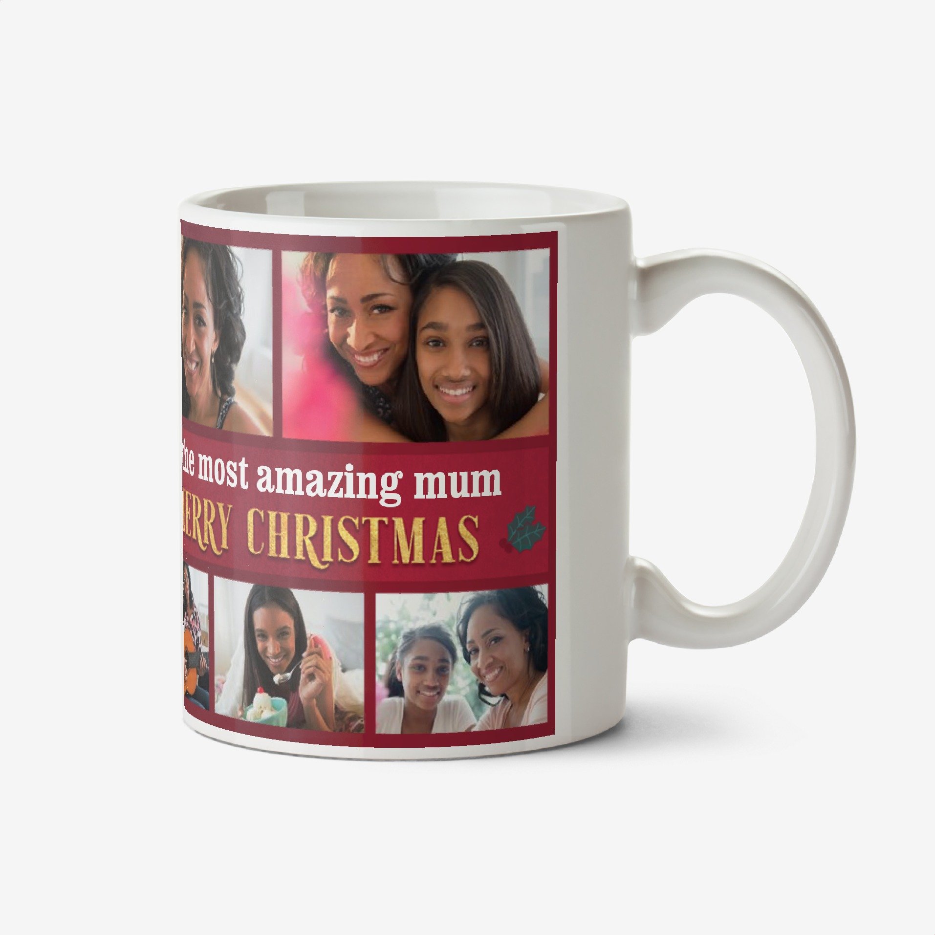 Moonpig To The Most Amazing Mum Multiple Photo Upload Christmas Mug Ceramic Mug