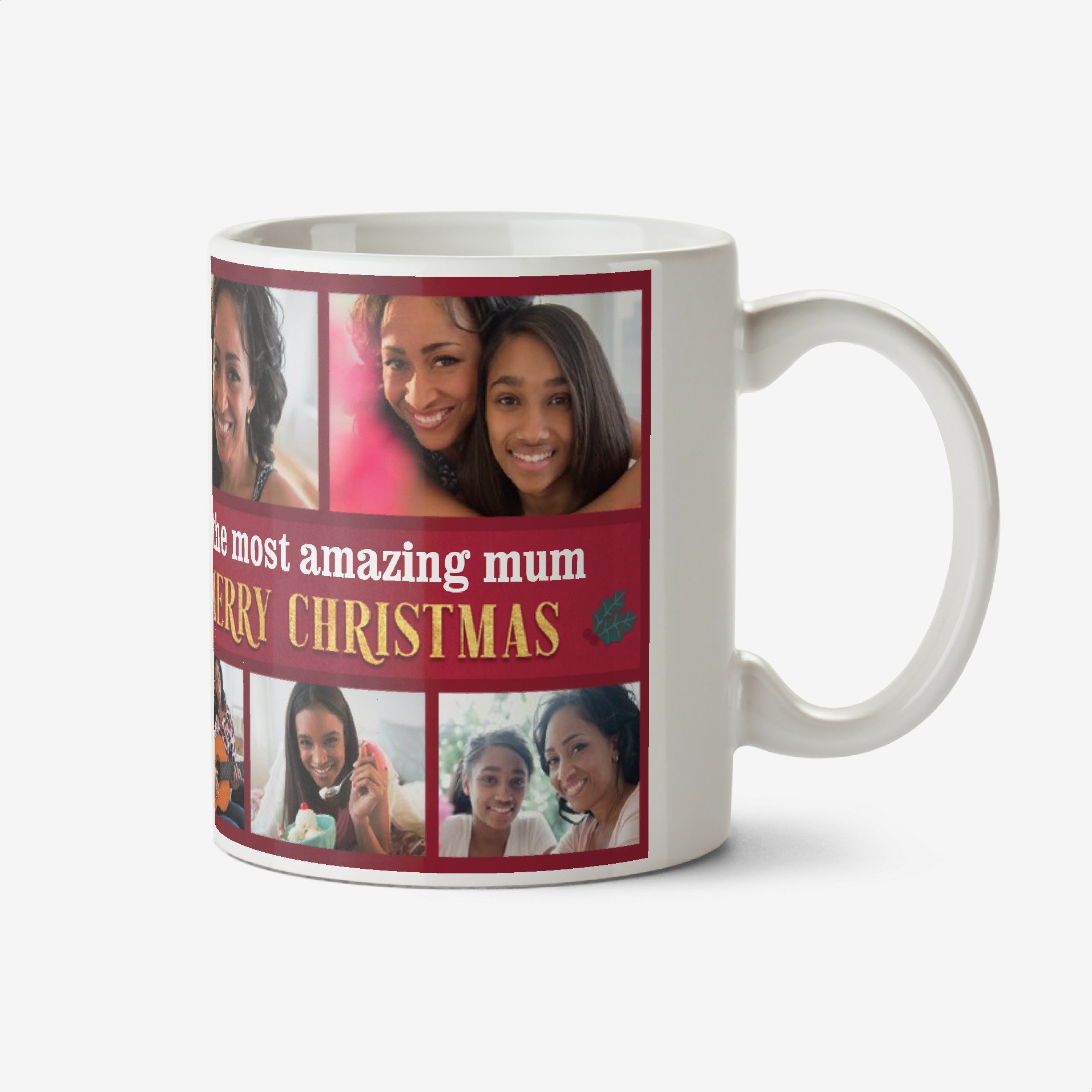 To The Most Amazing Mum Multiple Photo Upload Christmas Mug Ceramic Mug