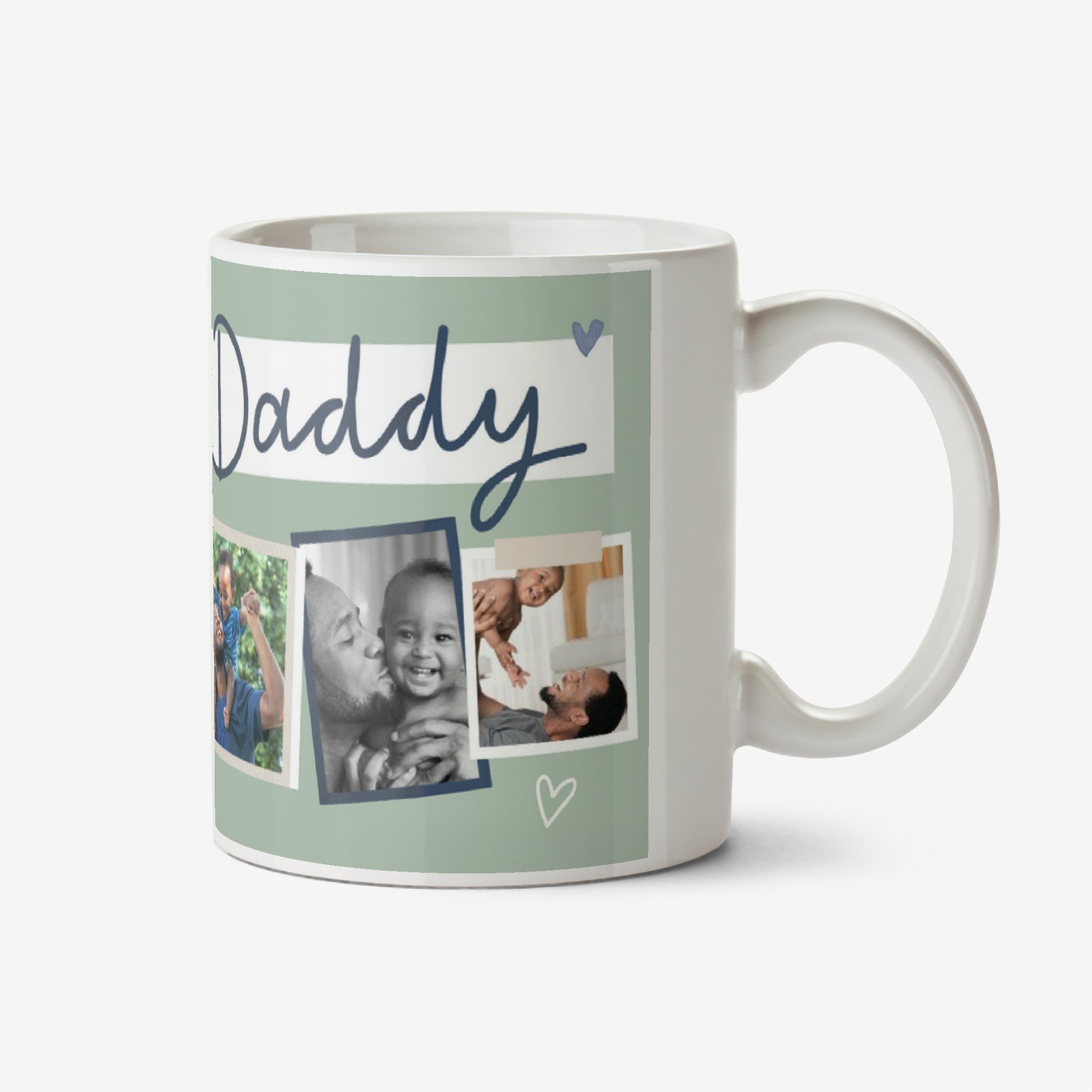 Simple Design Five Photo Upload Lovehearts Daddy Mug Ceramic Mug