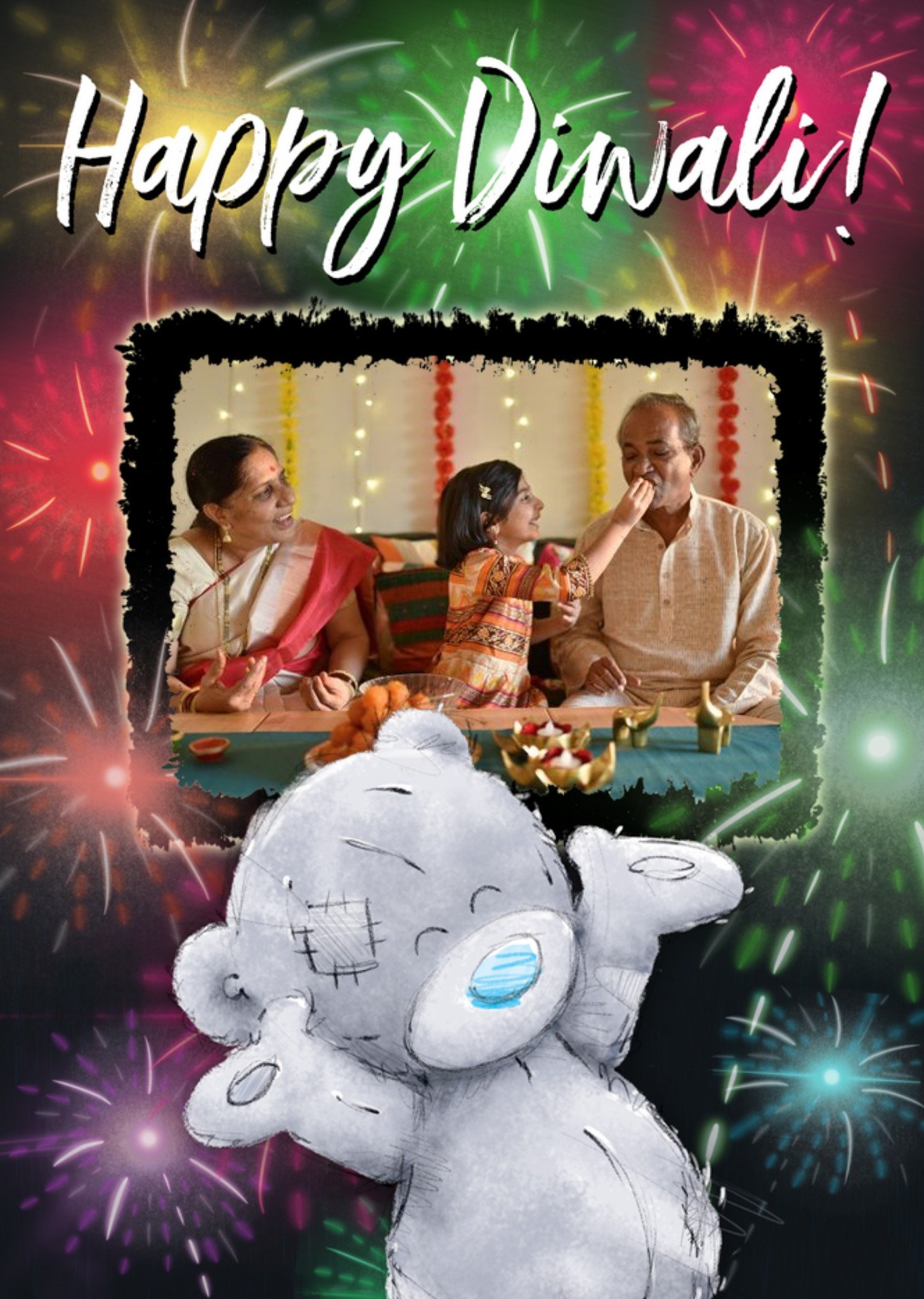 Me To You Tatty Teddy Happy Diwali Photo Upload Card