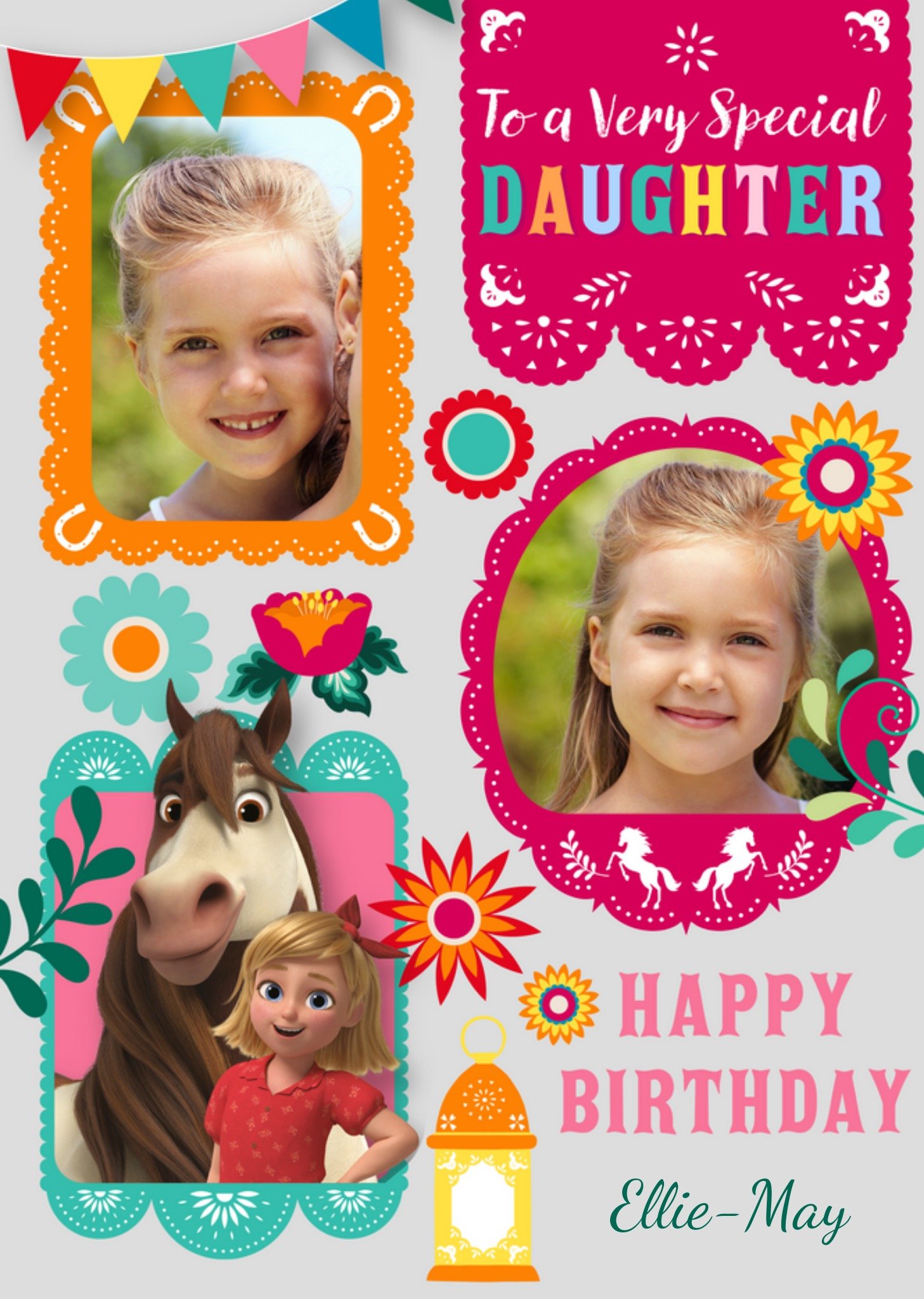 Universal Dreamworks Spirit The Horse To A Very Special Daughter Multi Photo Upload Ecard