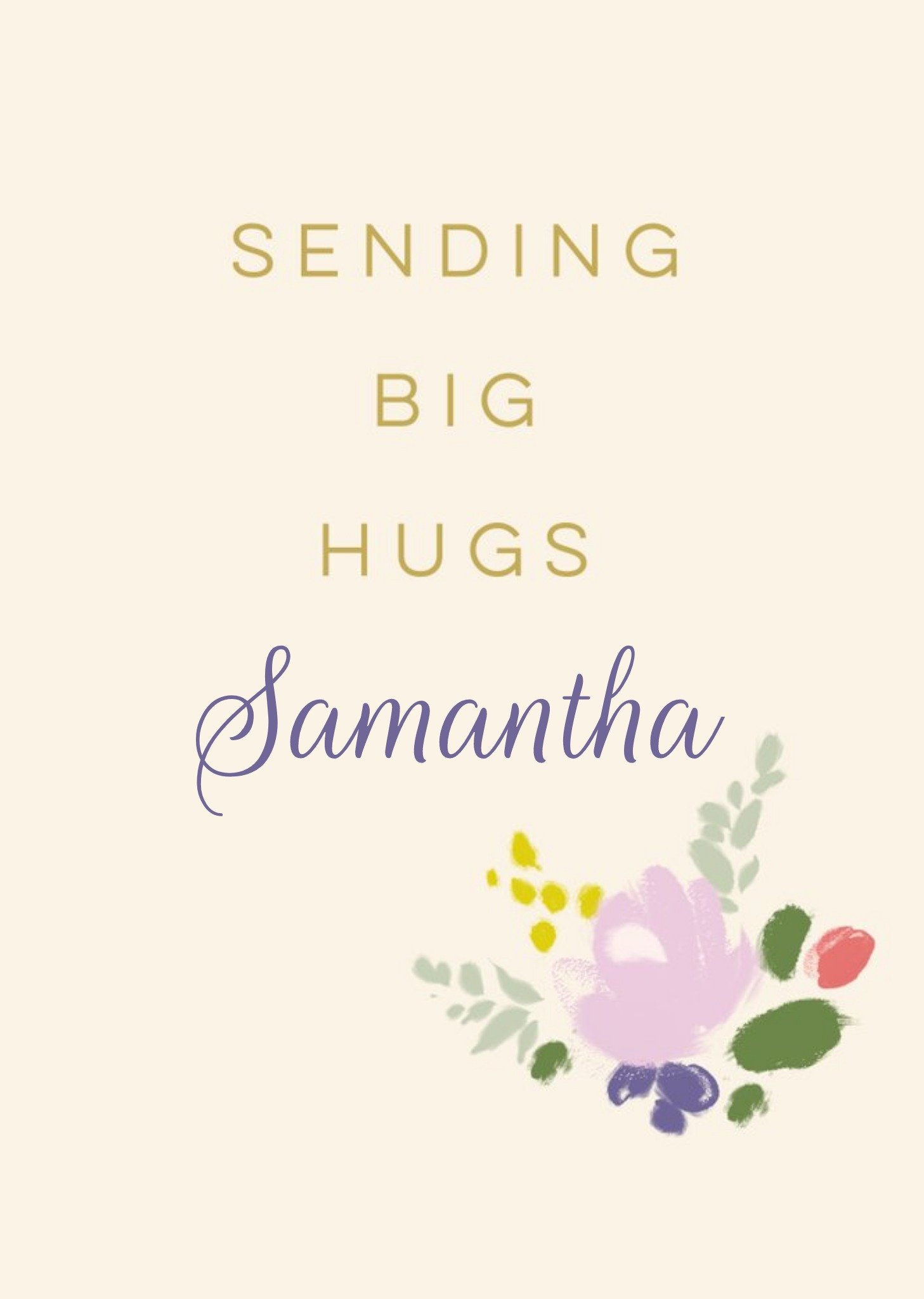 Moonpig Laura Darrington Sending Big Hugs Card, Large