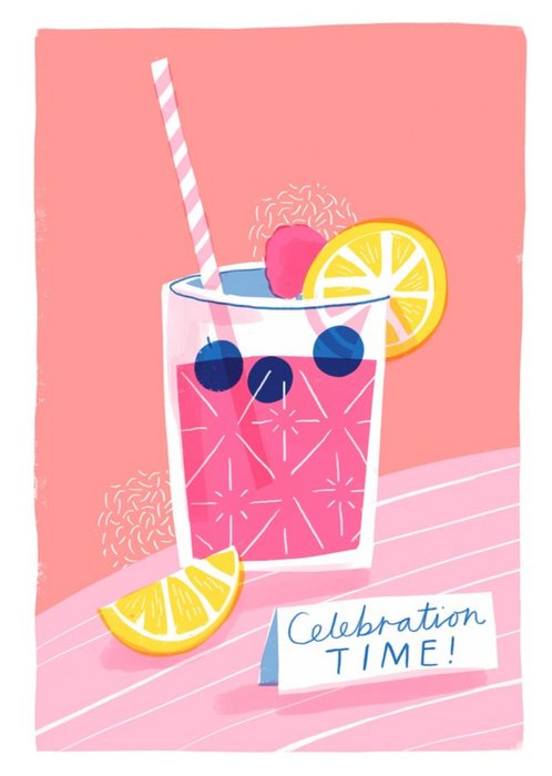 Cute Illustrated Celebration Time Card