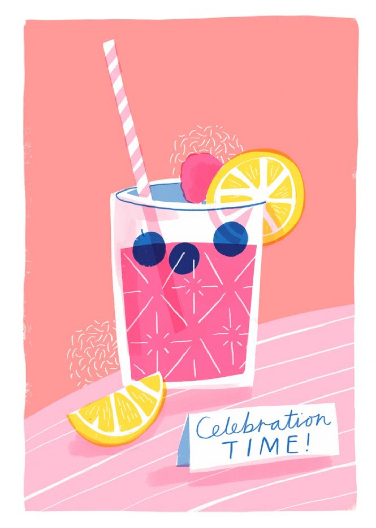 Moonpig Cute Illustrated Celebration Time Card, Large