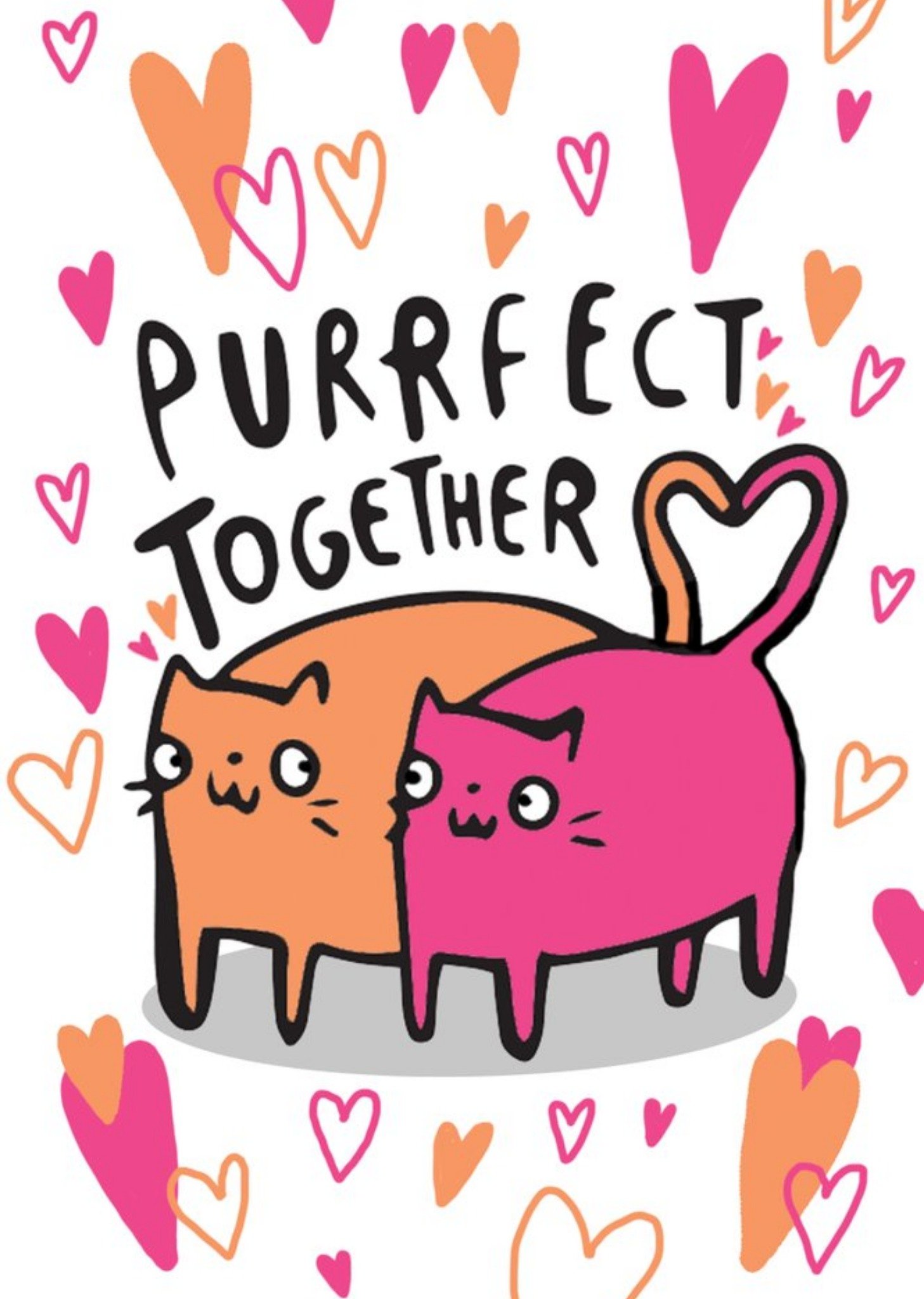 Moonpig Purrfect Together Cats In Love Card, Large