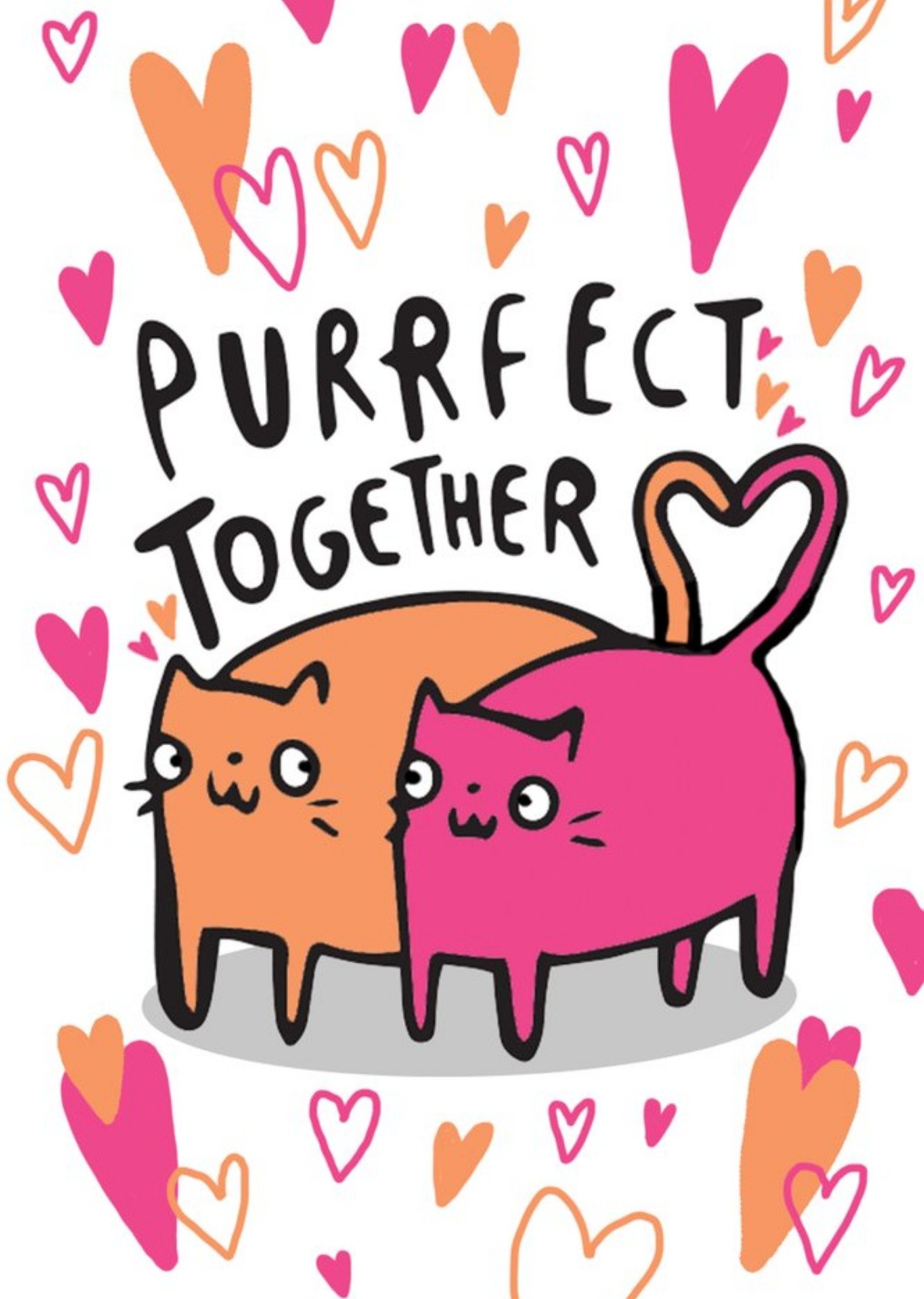 Purrfect Together Cats In Love Card Ecard