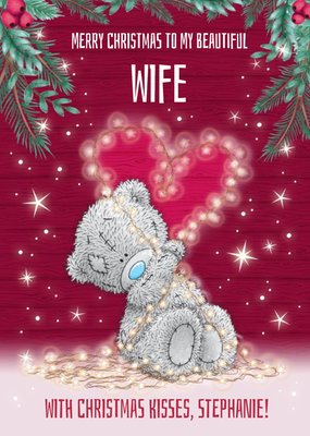 Me Me To You Tatty Teddy cute Christmas Card To My Beautiful Wife