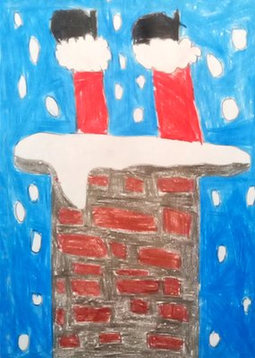 Oscar’s Kids Charity when Santa Got Stuck Up The Chimney Christmas Card