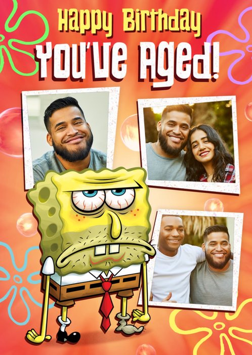 SpongeBob SquarePants You've Aged Photo Upload Birthday Card
