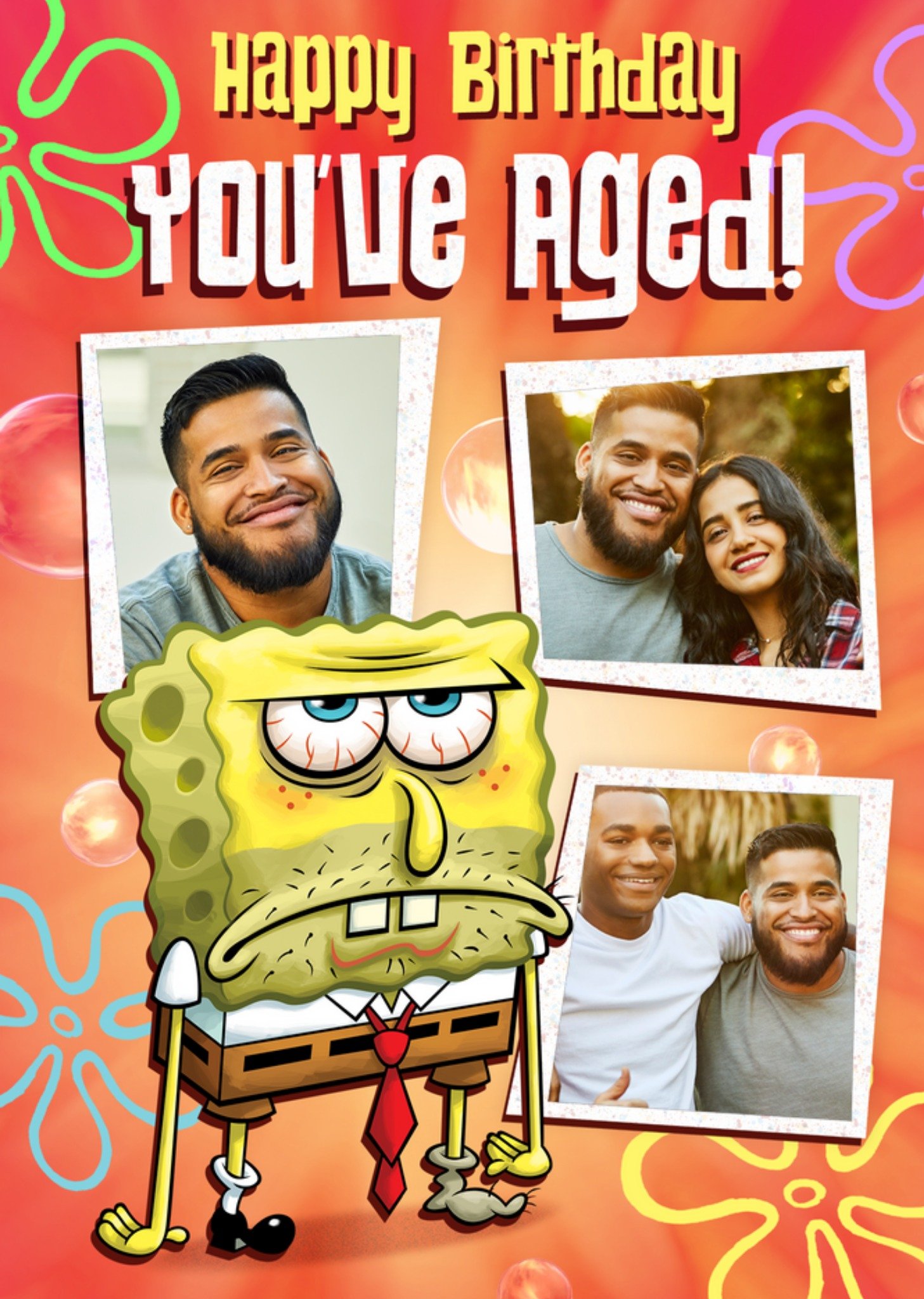 Nickelodeon Spongebob Squarepants You've Aged Photo Upload Birthday Card, Large