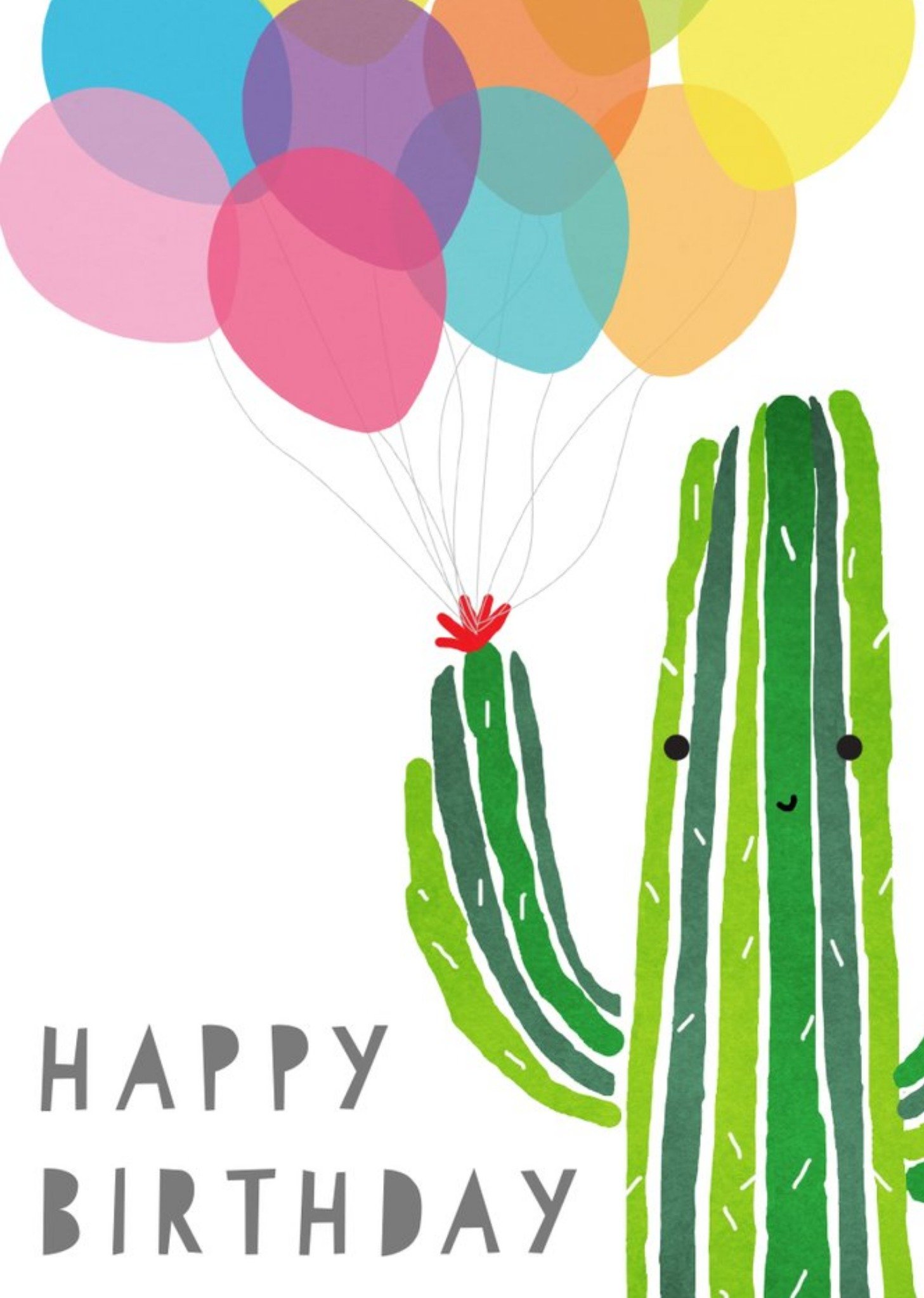 Moonpig Cute Birthday Card - Cactus Ecard