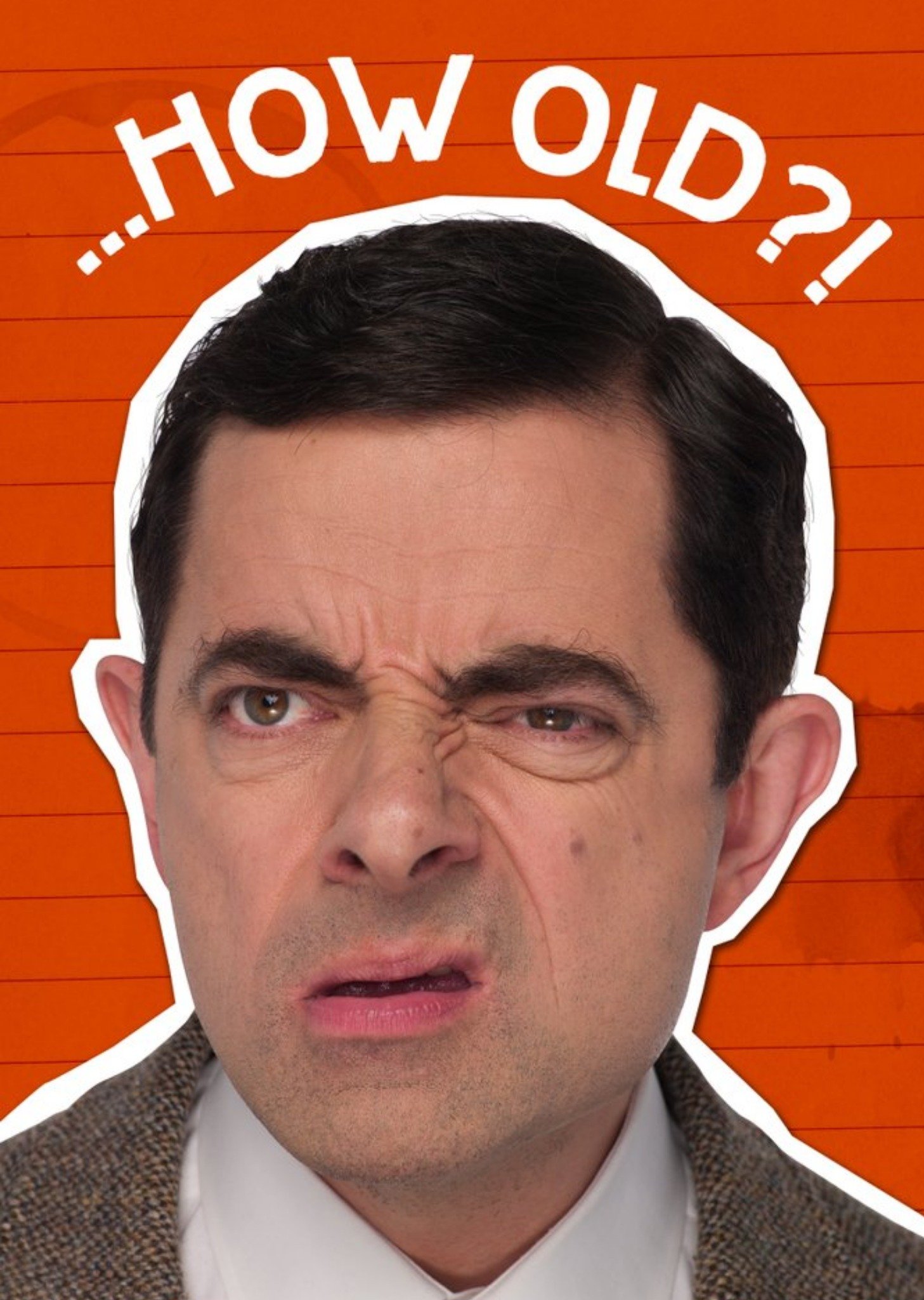 Cheeky Funny Mr Bean How Old Birthday Card Ecard