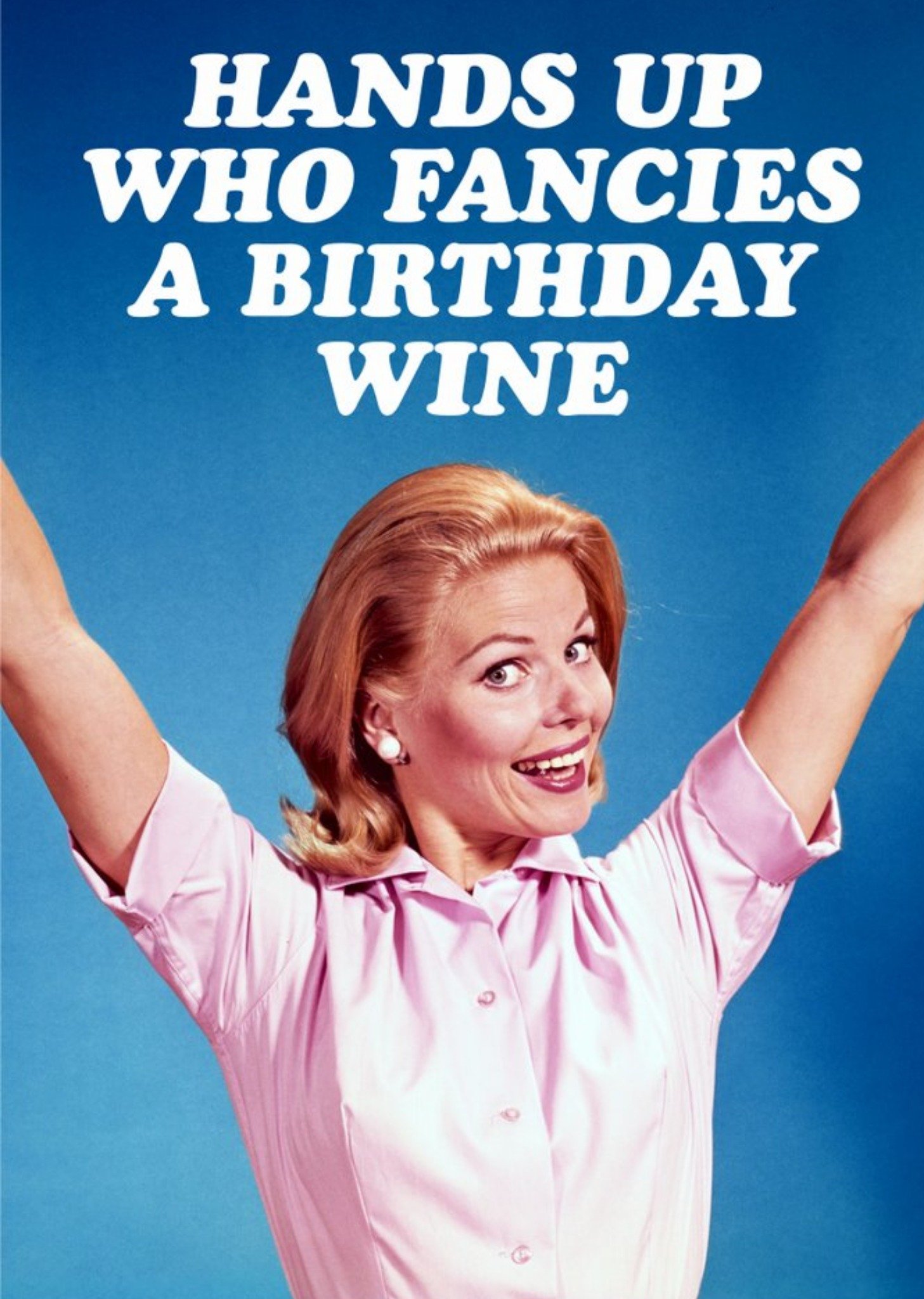Moonpig Retro Funny Who Fancies A Birthday Wine Card, Large