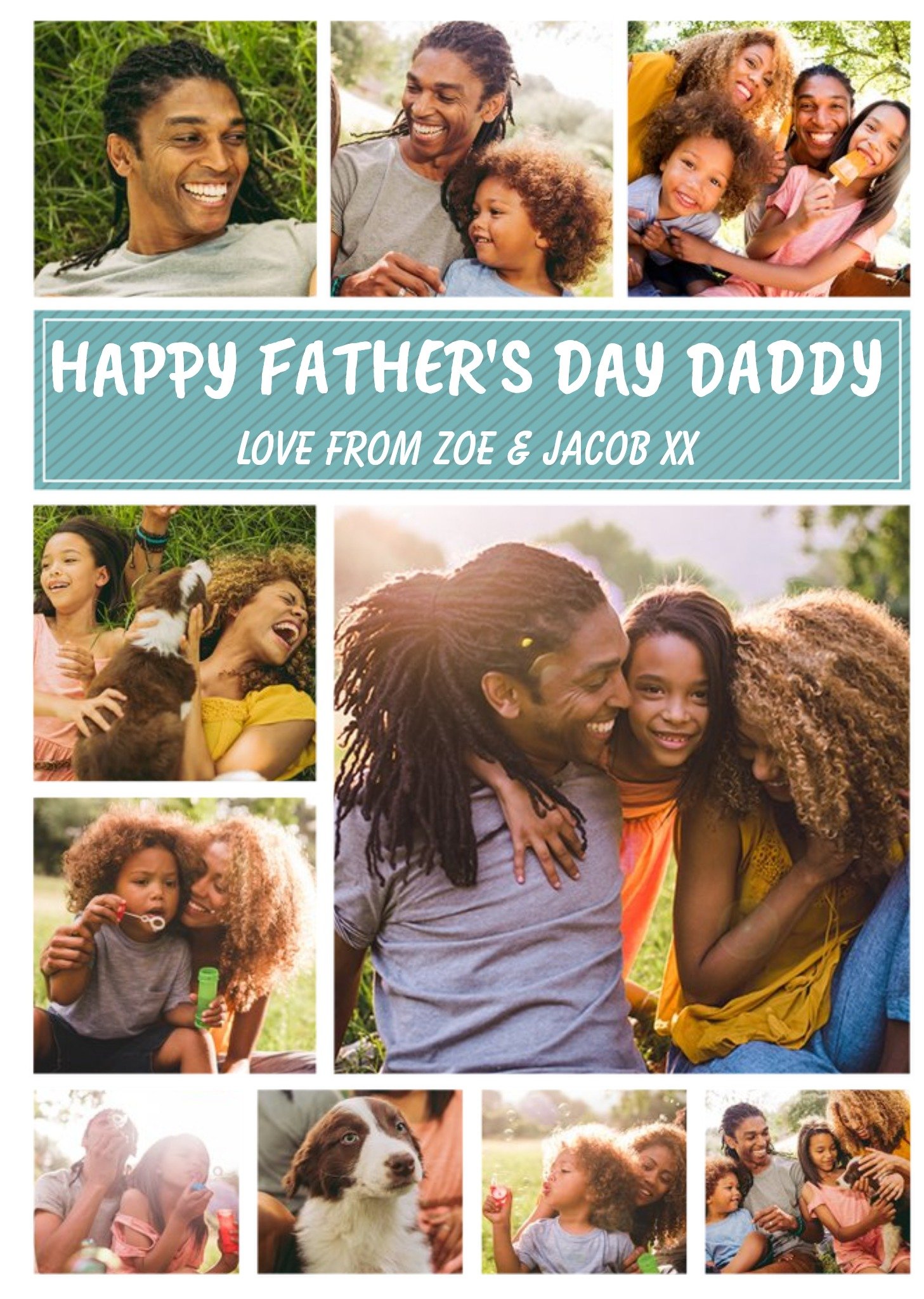 Multi-Photo Upload Father's Day Card For Daddy