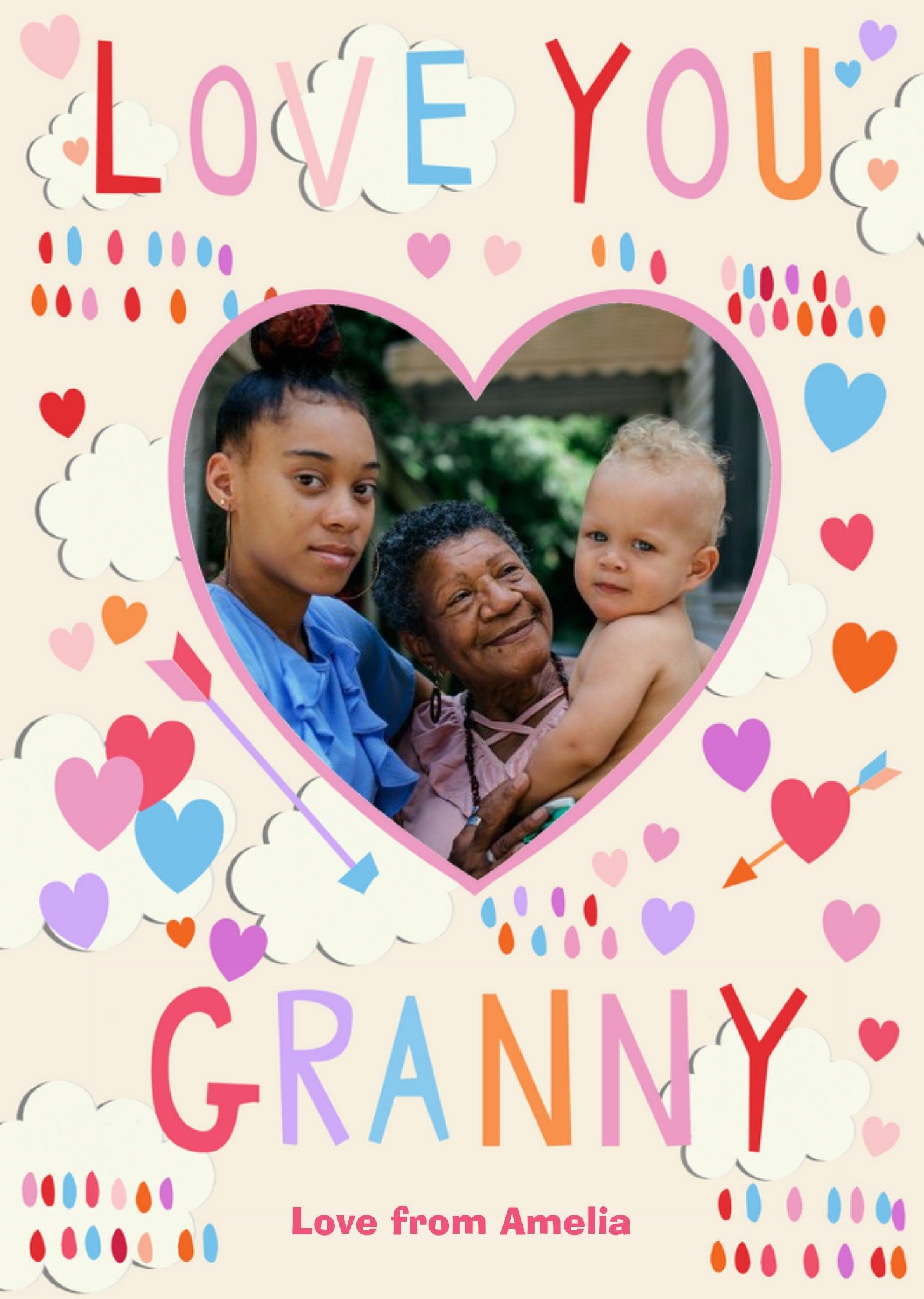 Moonpig Mother's Day Card - Love You Granny - Photo Upload, Large