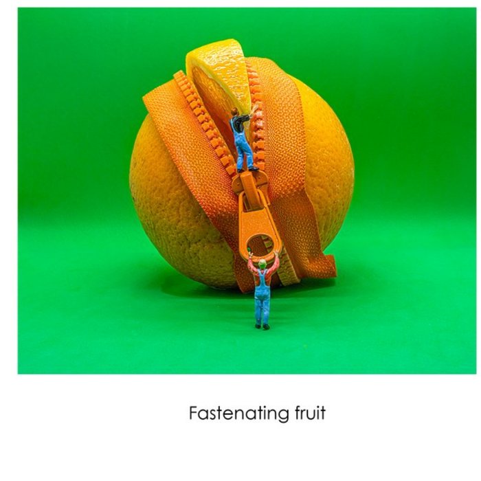 Totie Photies Funny Figurines Photographic Fastenating Fruit Card