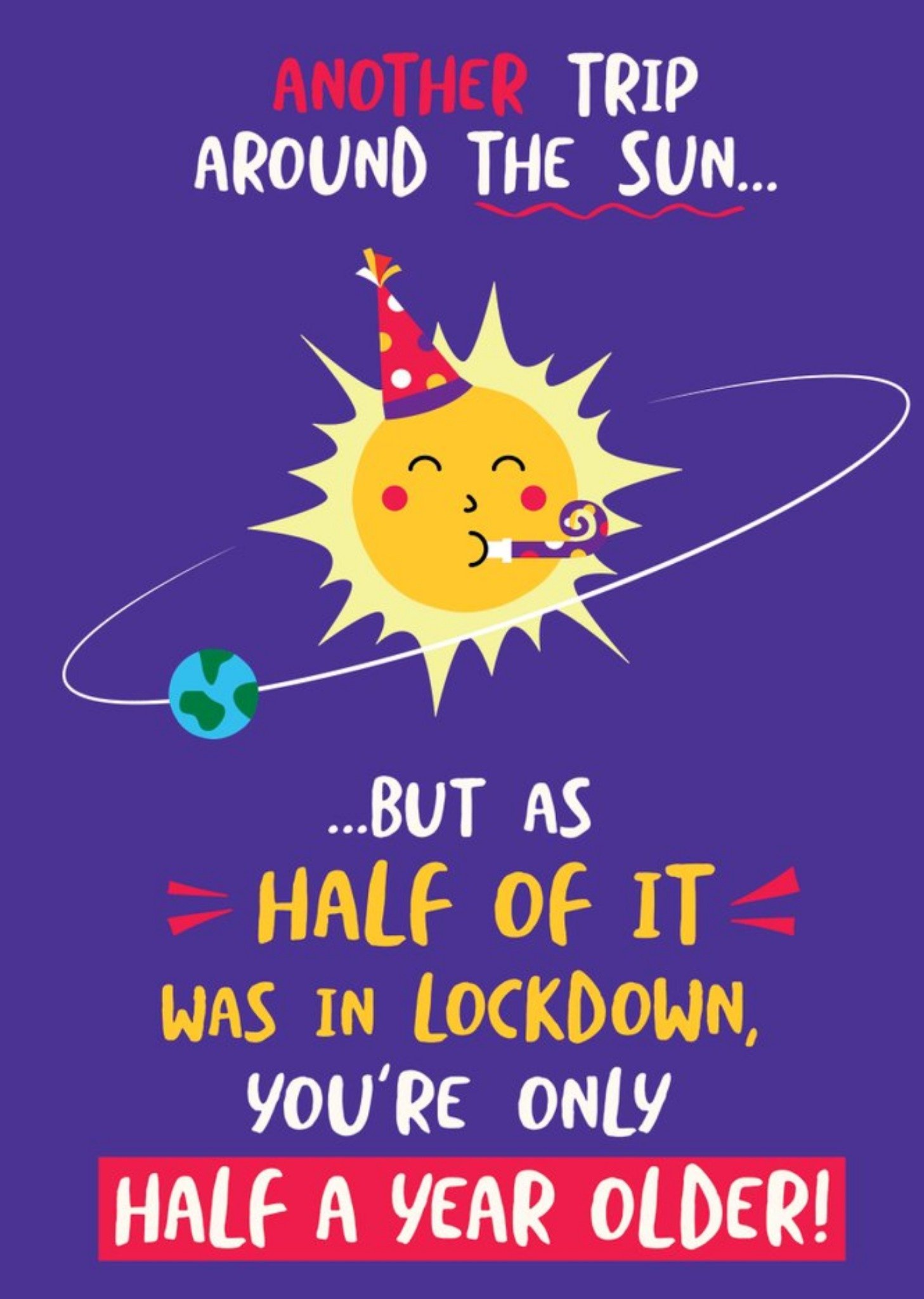 Moonpig Funny Lockdown Another Trip Around The Sun Birthday Card Ecard