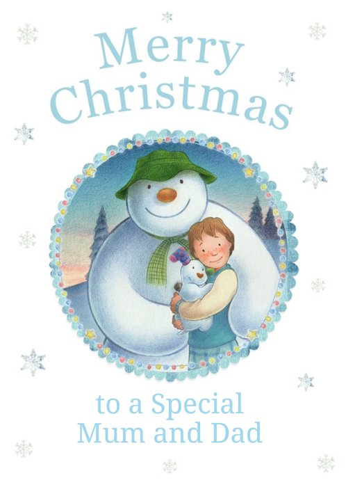 The Snowman To Mum And Dad Personalised Card