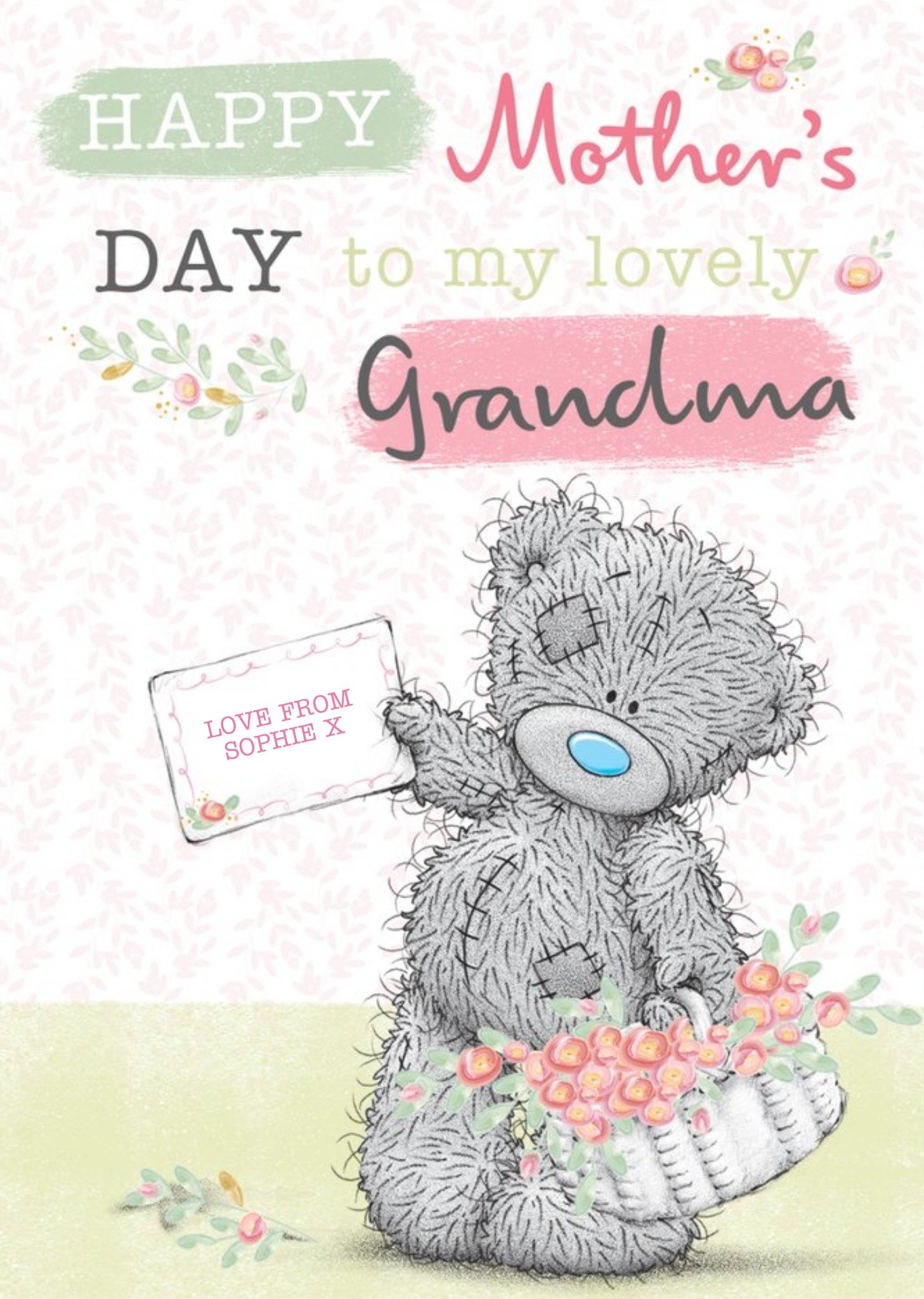 Tiny Tatty Teddy Mother's Day Card - Grandma - Tatty Teddy, Large