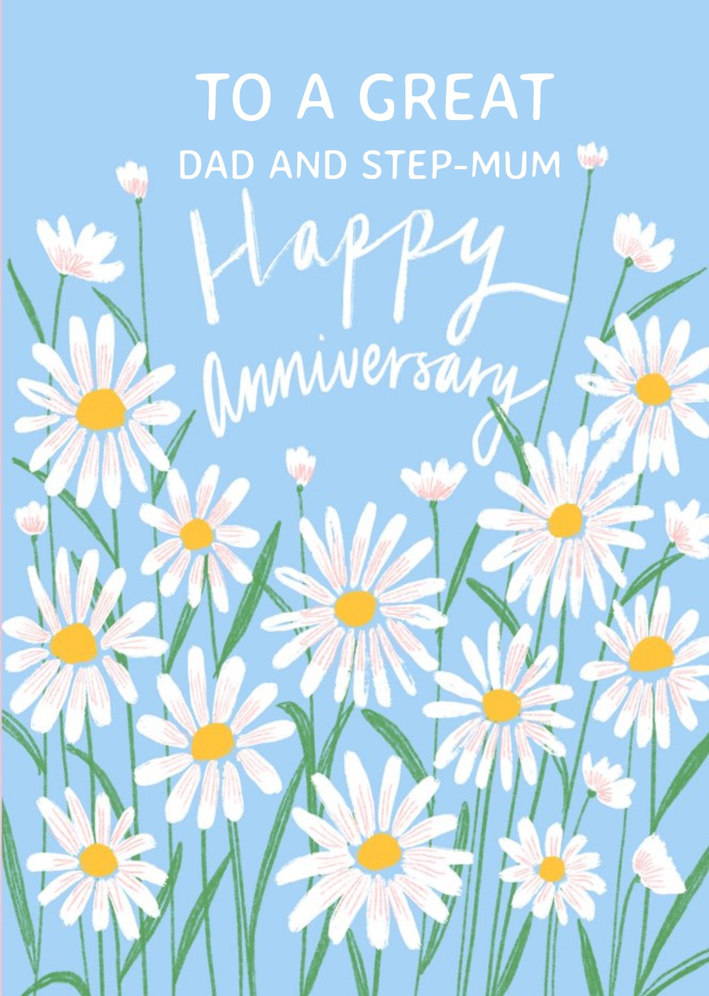 Katy Welsh Illustrated Daisy Happy Anniversary Card