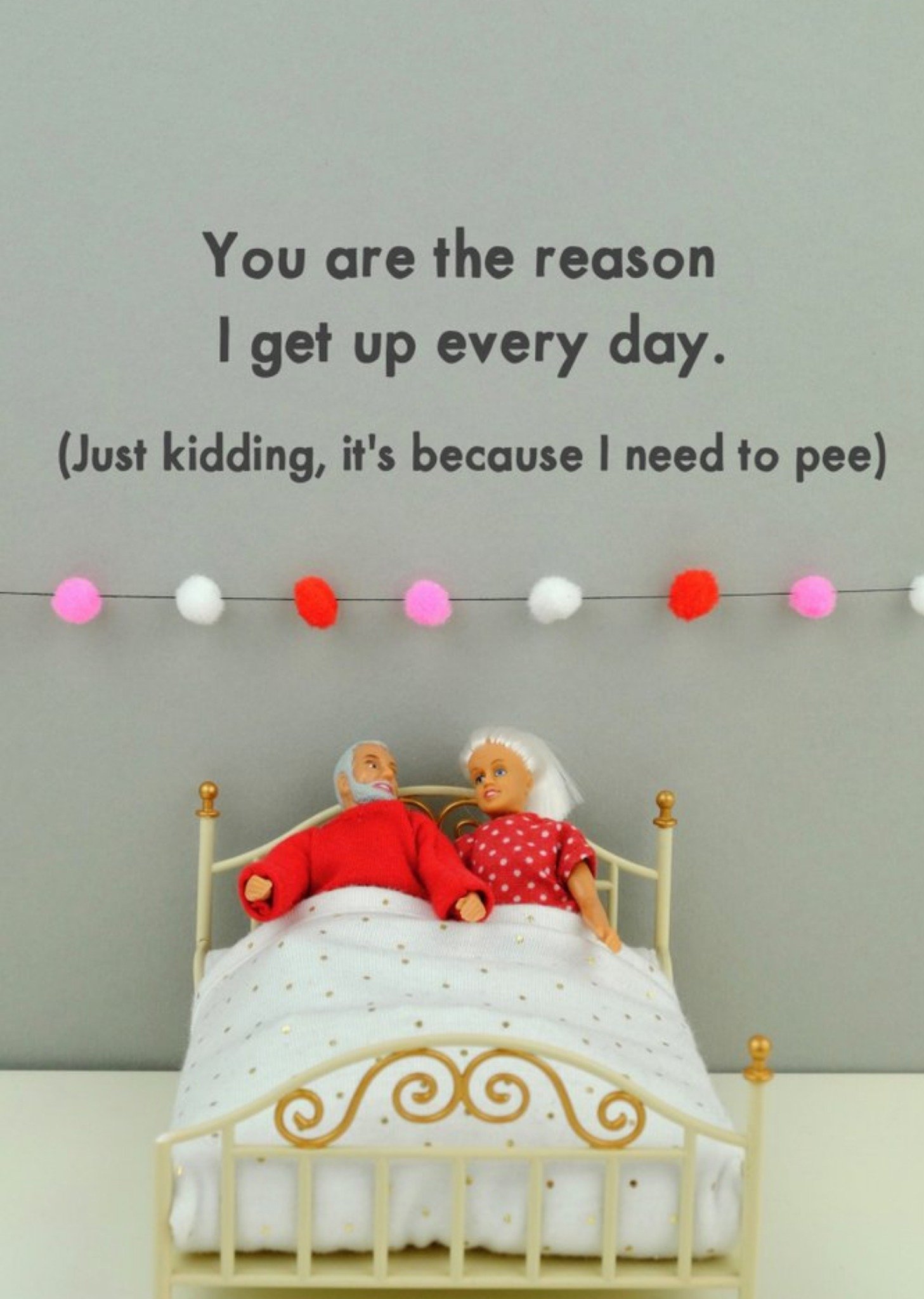 Bold And Bright Funny Dolls The Reason I Get Up Everyday Card