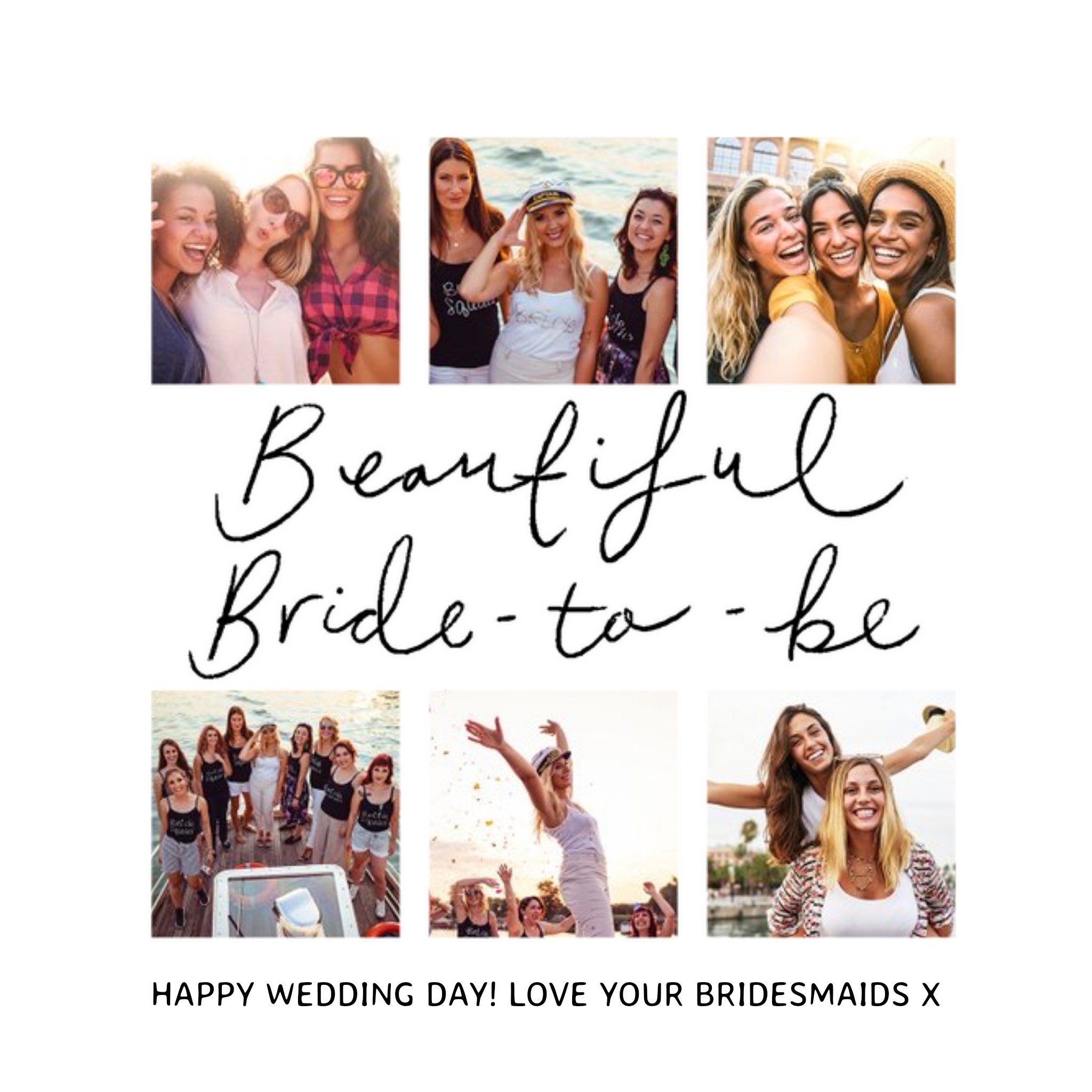Moonpig Beautiful Bride-To-Be Photo Upload Card, Square
