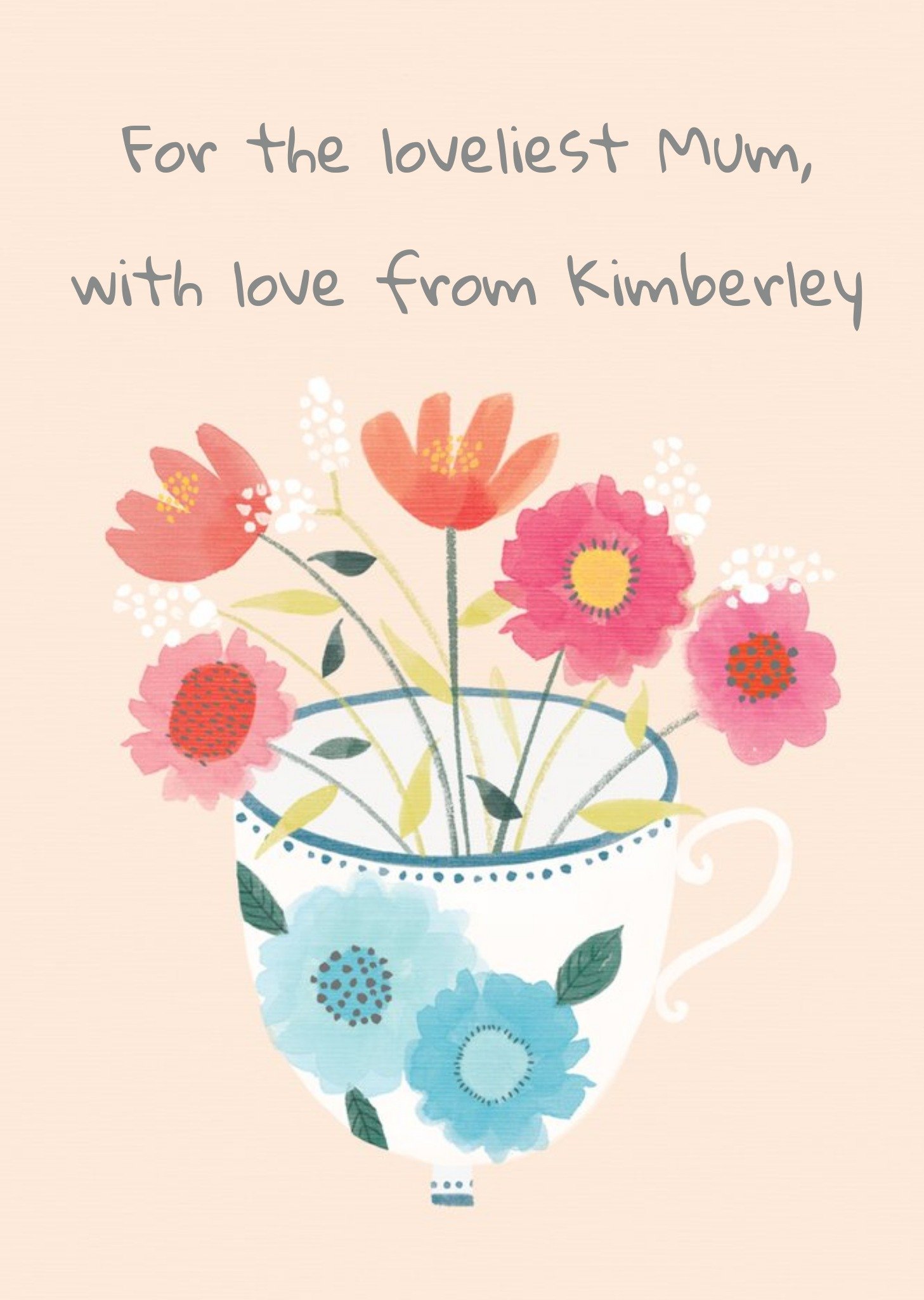 Lovely Flowers In A Teacup Mothers Day Card Ecard