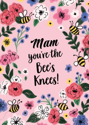 You're The Bee's Knees Floral Pink Card