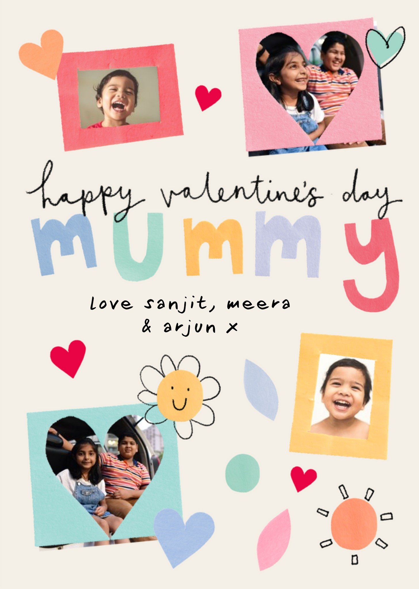 Collage Style Photo Upload Valentine's Day Card For Mummy Ecard