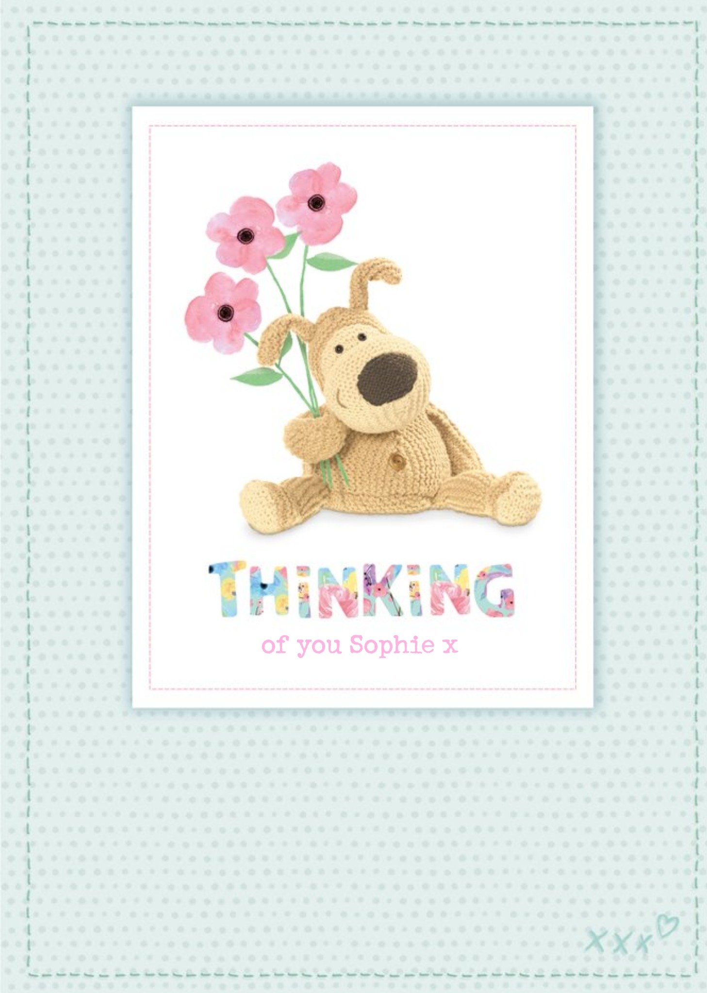 Boofle Get Well Card - Thinking Of You, Large