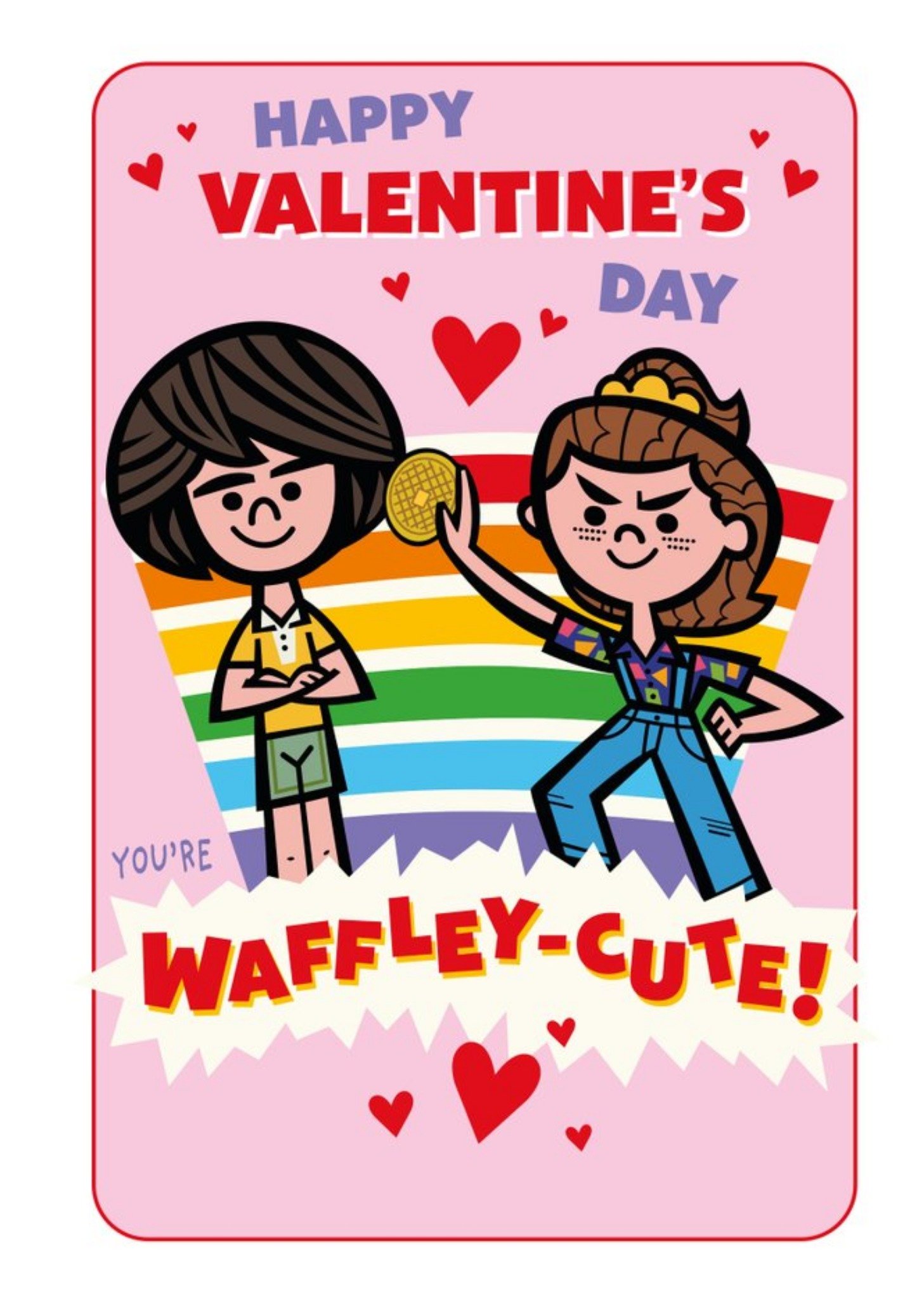 Stranger Things Waffley Cute Valentine's Card Ecard