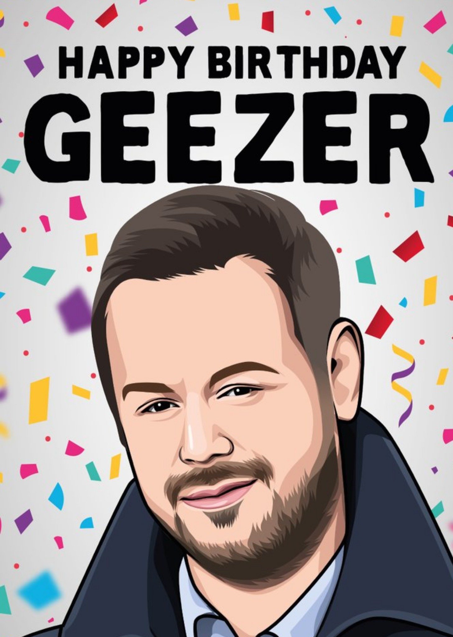 All Things Banter Happy Birthday Geezer Spoof Celeb Card, Large