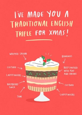 Funny Ive Made You A Traditional English Trfile For Xmas Christmas Card