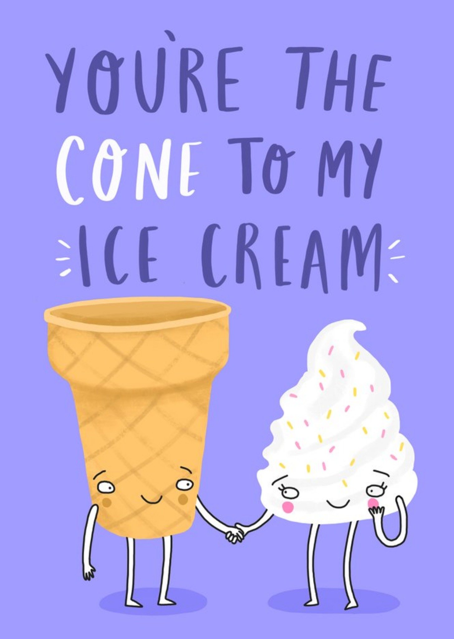 Cute You're The Cone To My Ice Cream Card Ecard