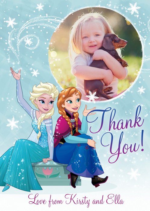 Disney Frozen Thank You Photo Upload Card